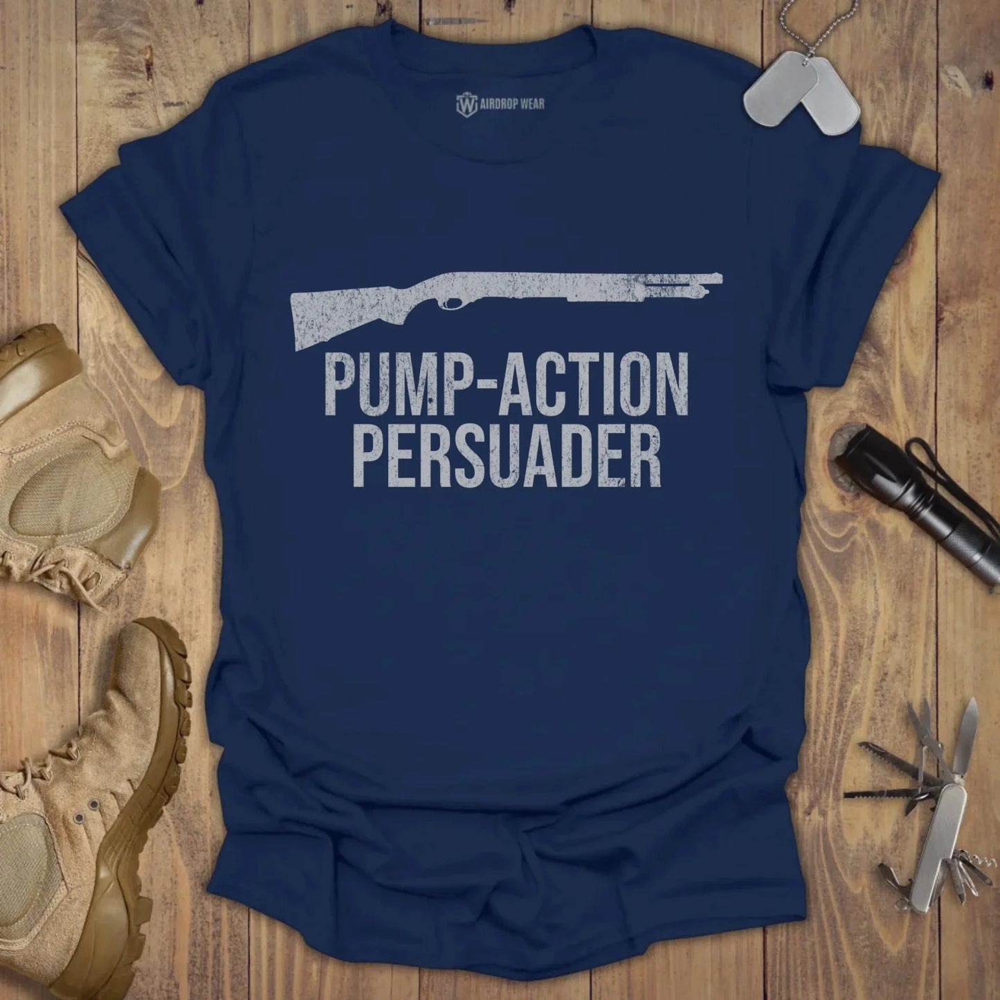 Pumpt-Action Persuader T-shirt Navy