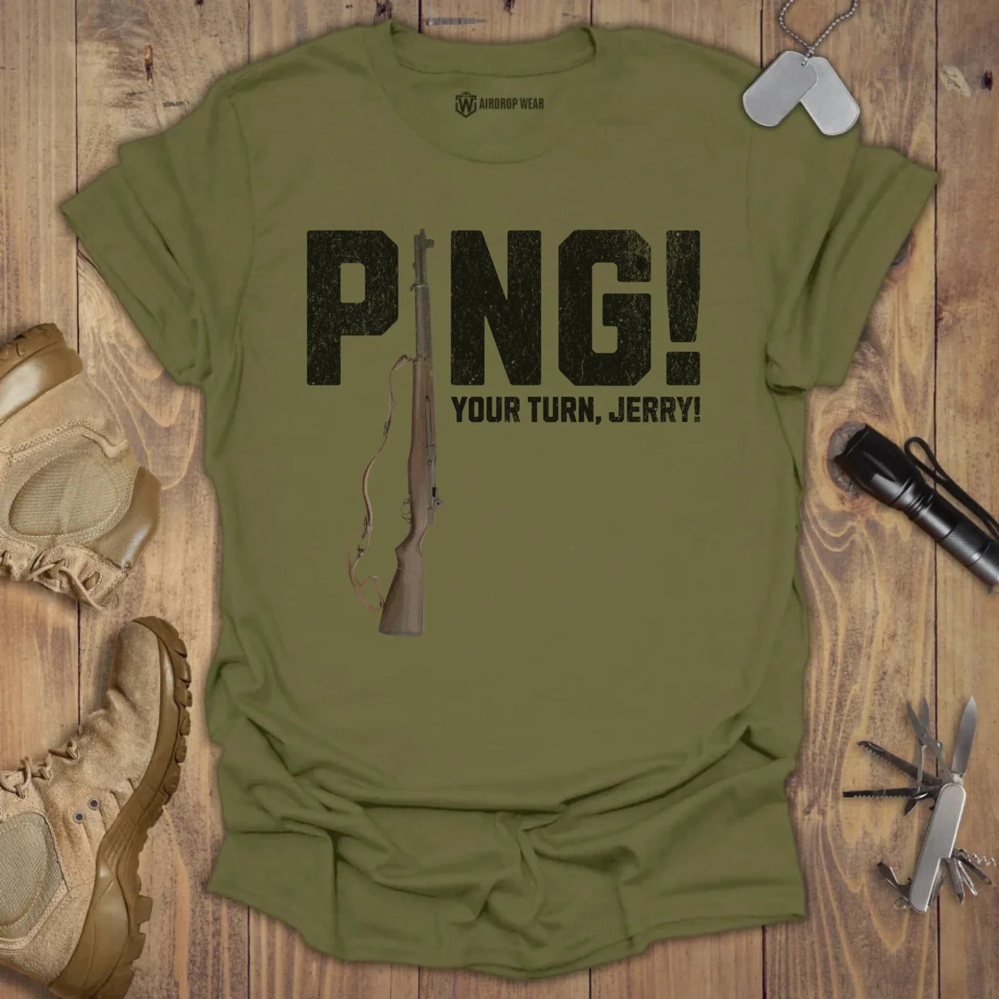 PING! T-shirt Military Green