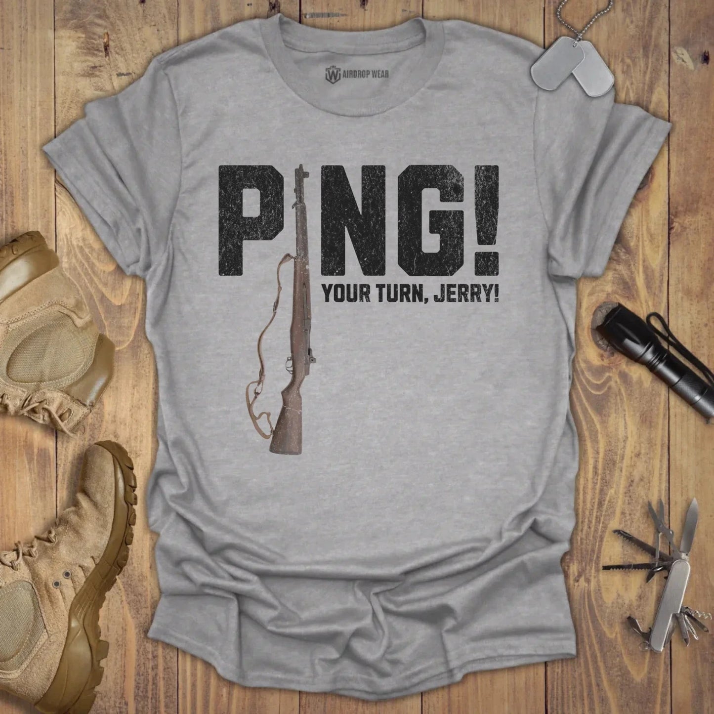 PING! T-shirt Sport Grey