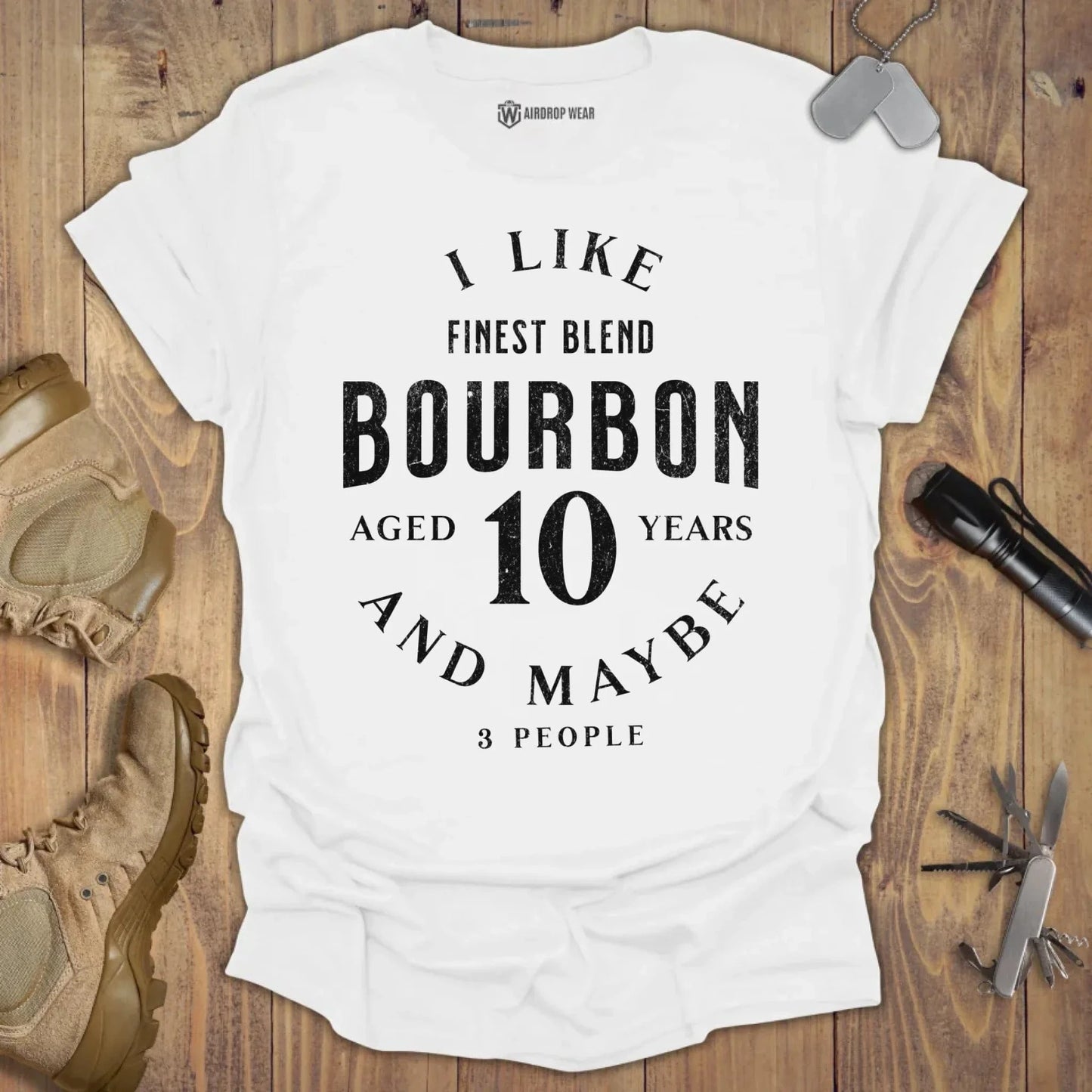 I Like Bourbon T-shirt White