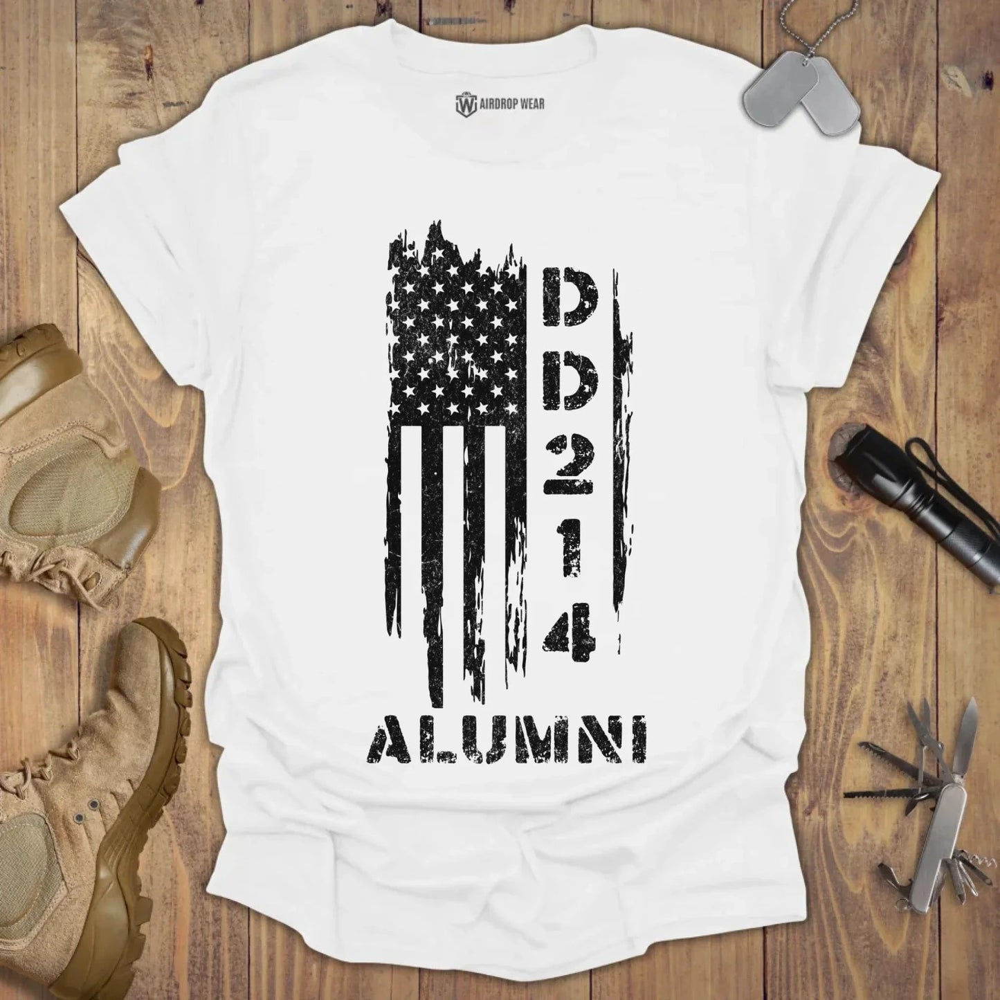 DD214 Alumni T-shirt White