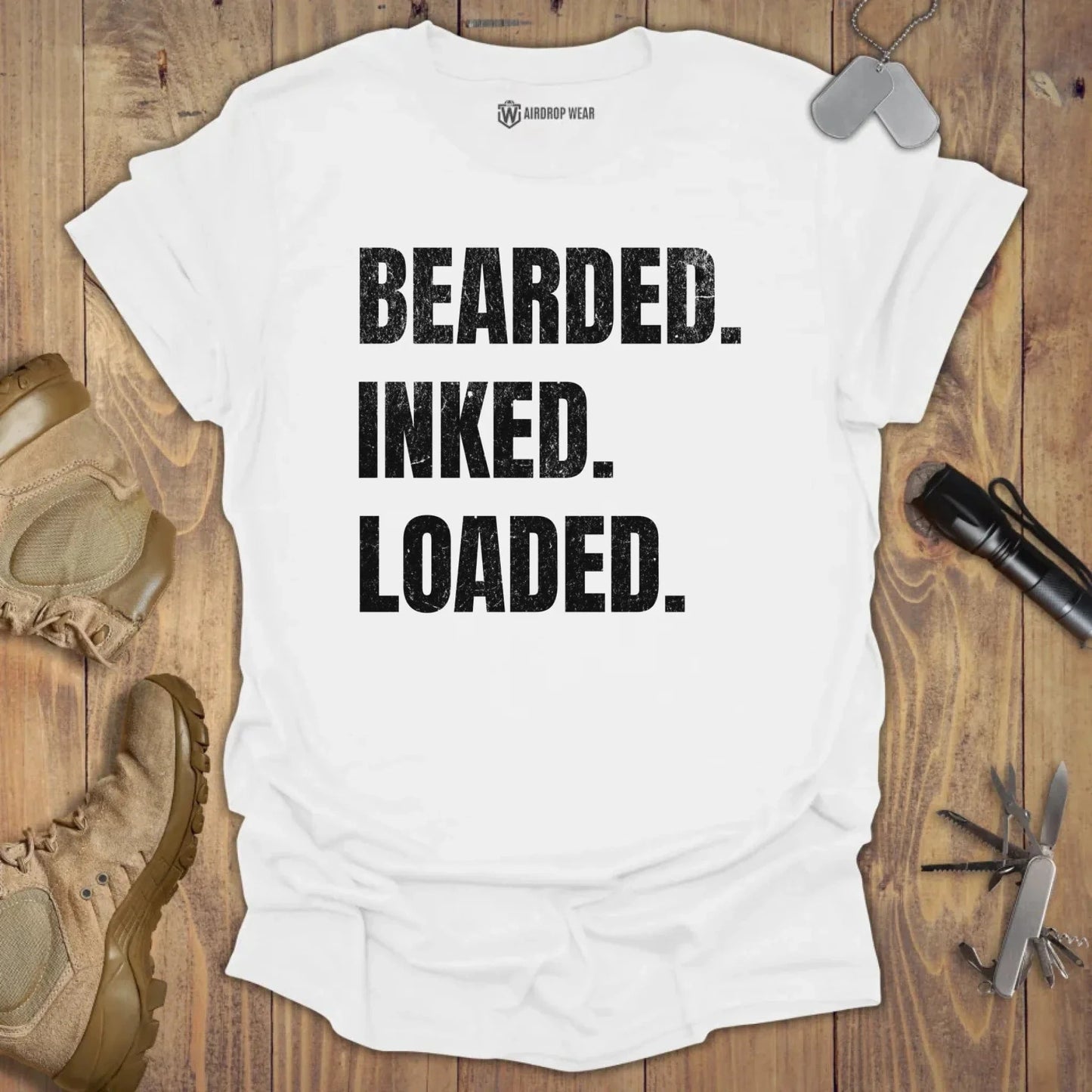 Bearded Inked Loaded T-shirt White