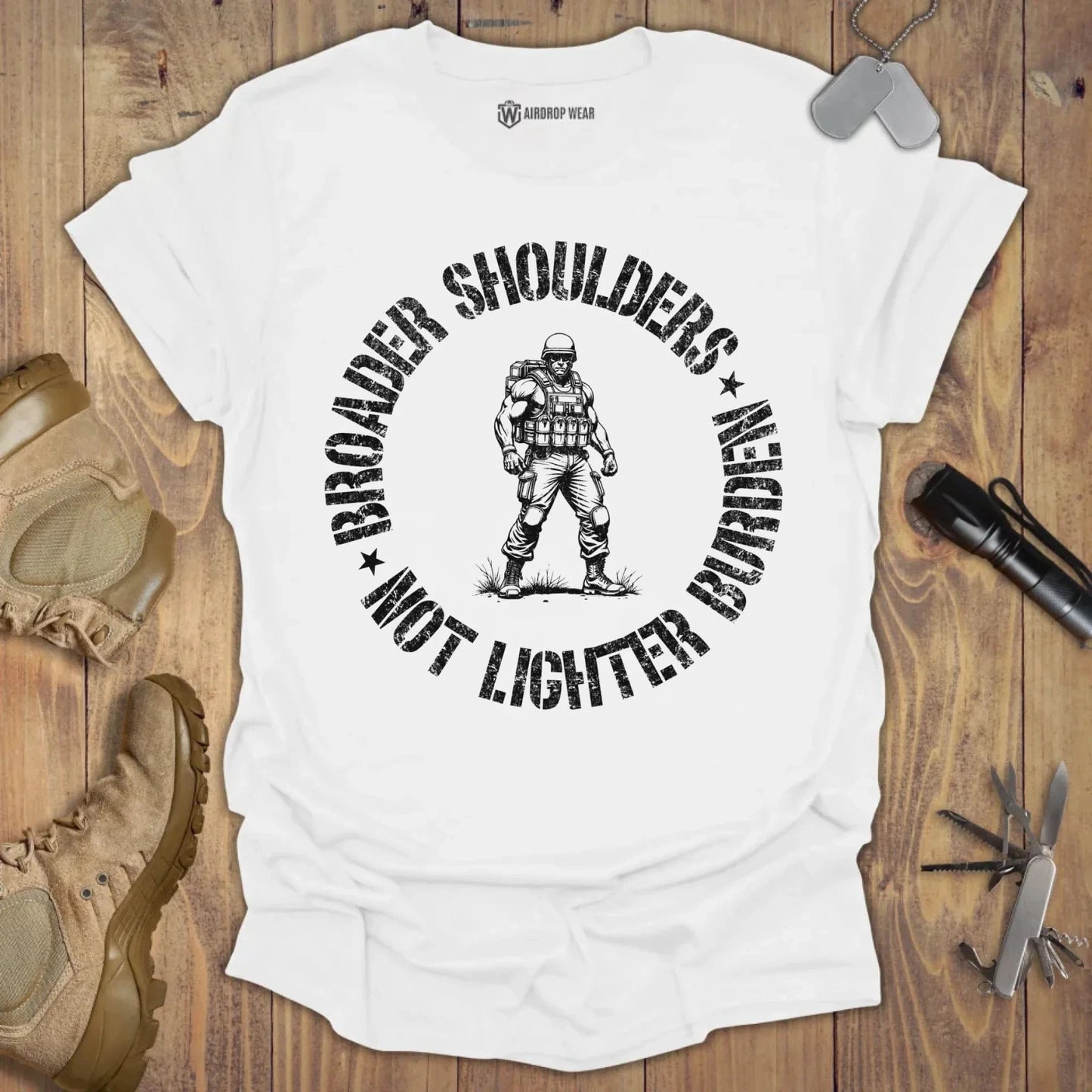 Broader Shoulders T-shirt White
