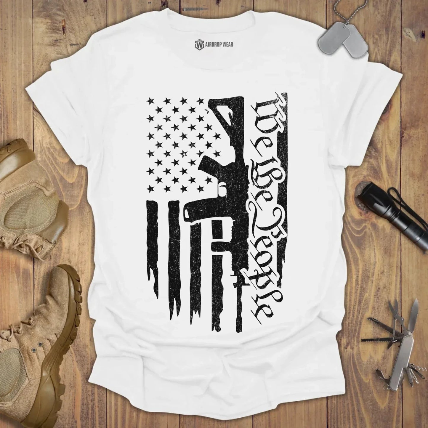 We The People Flag T-shirt White