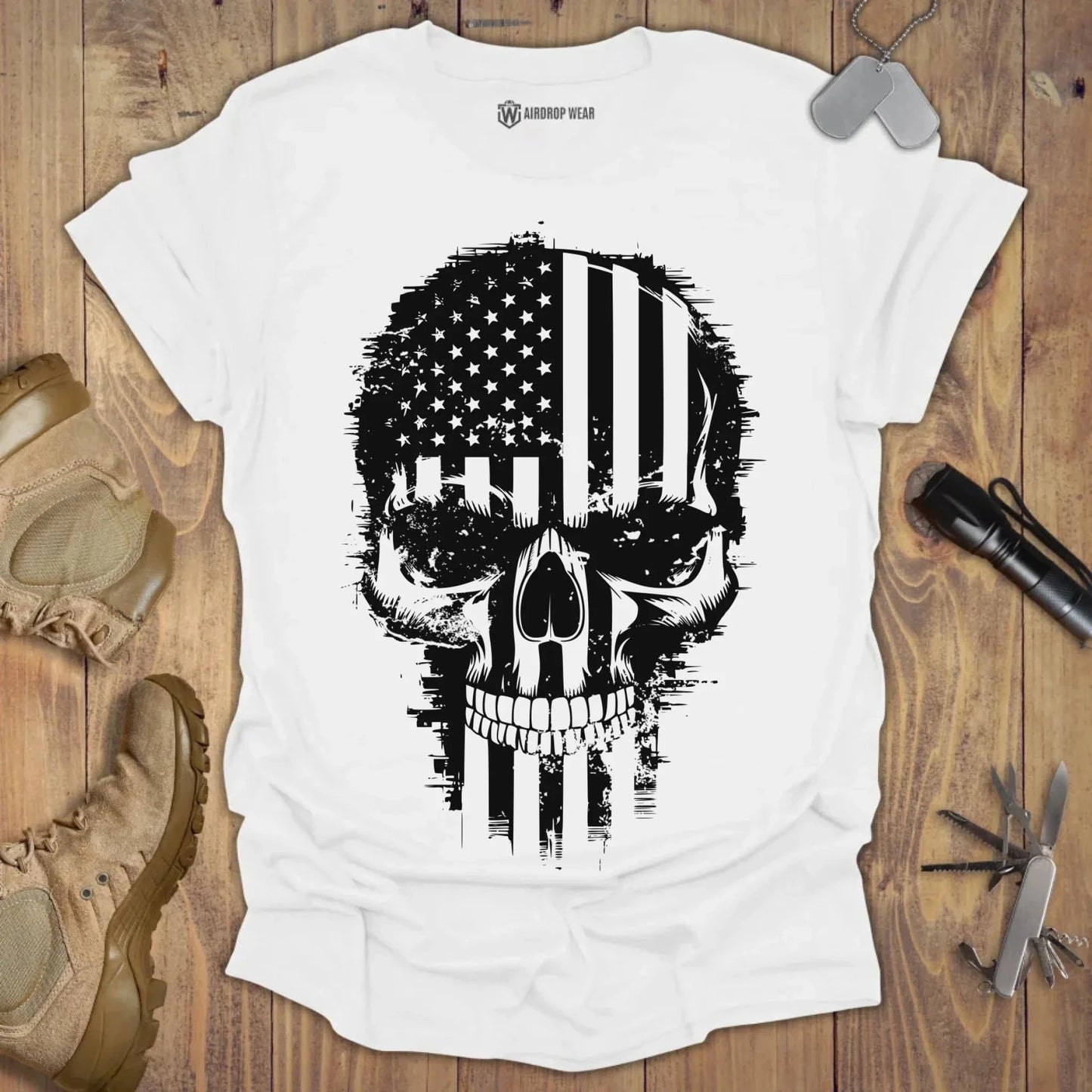 American Skull T-shirt White