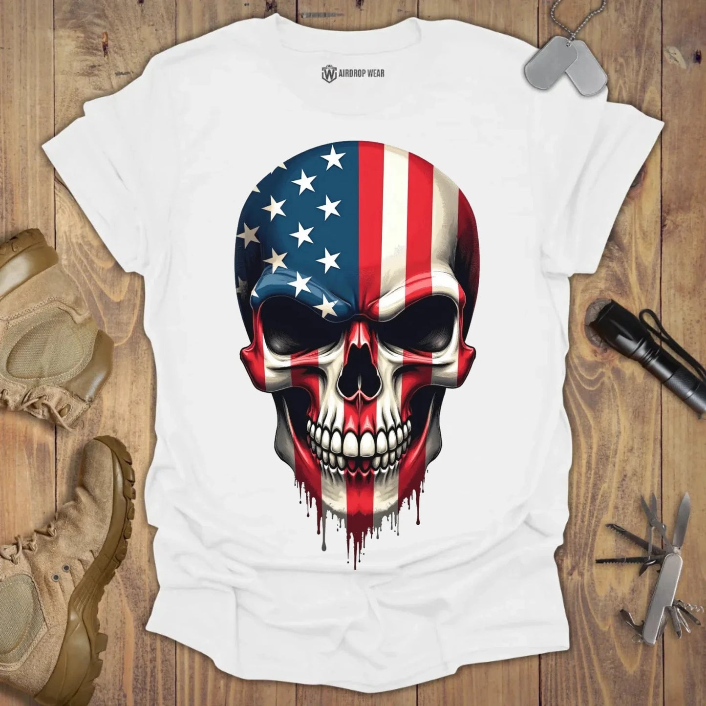 American Skull T-shirt White