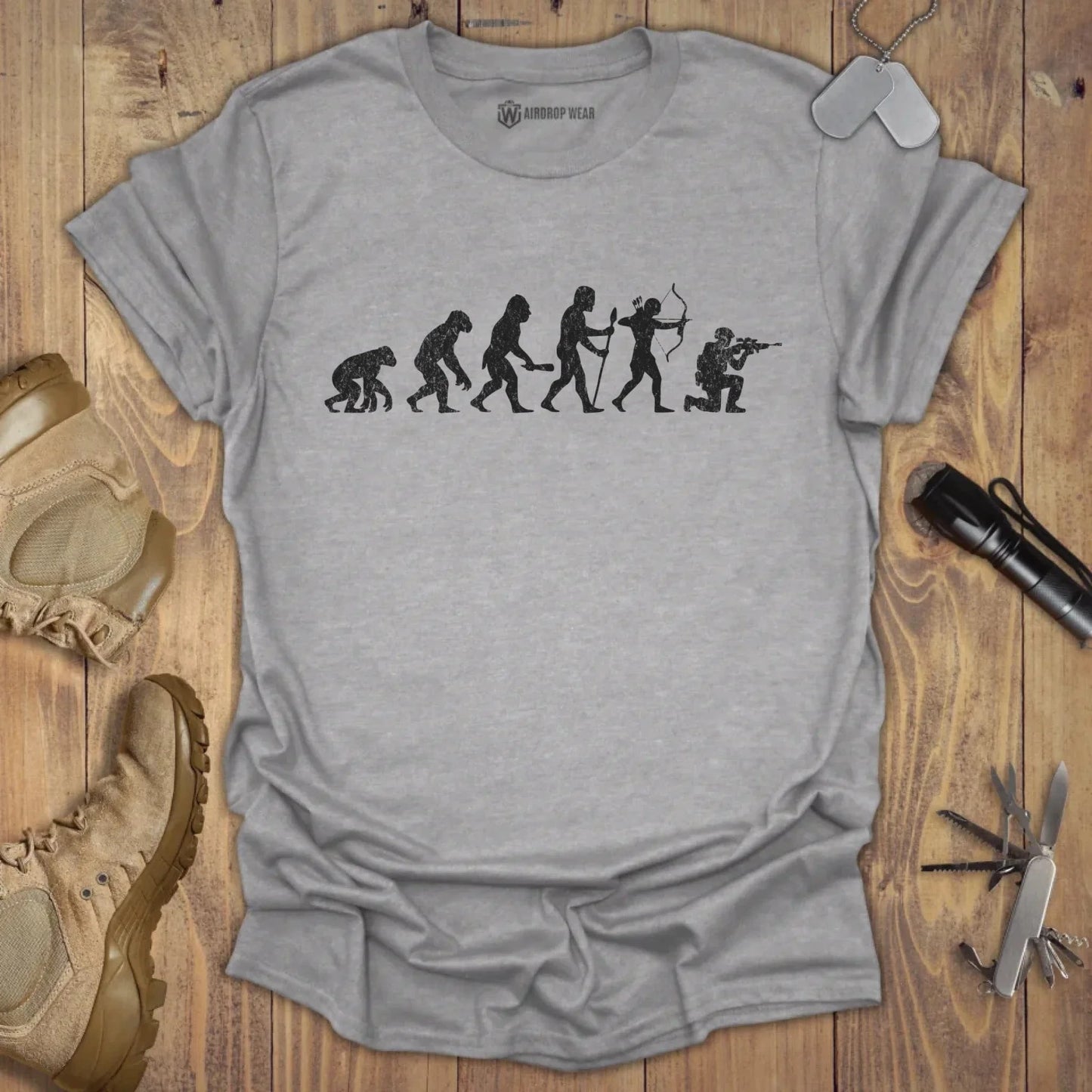 Evolution Of A Man T-shirt Sport Grey