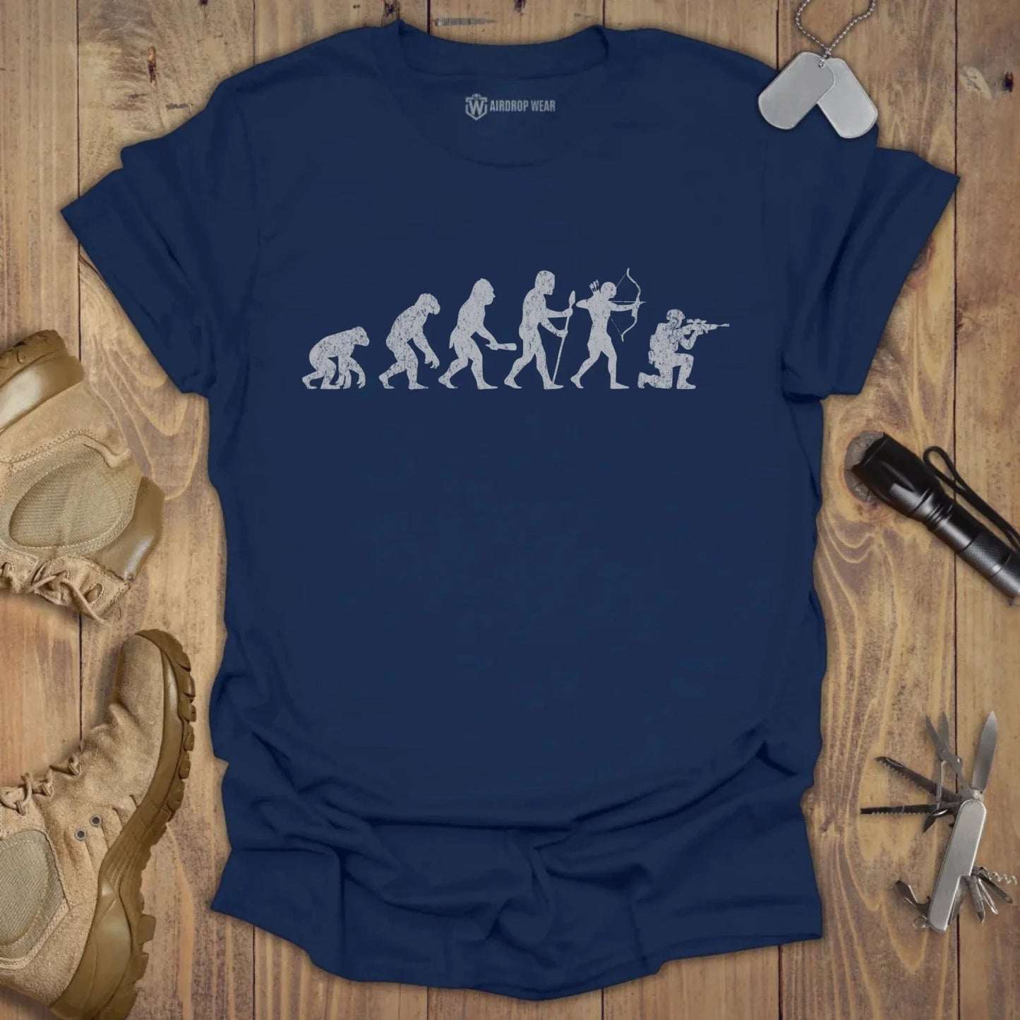 Evolution Of A Man T-shirt Navy