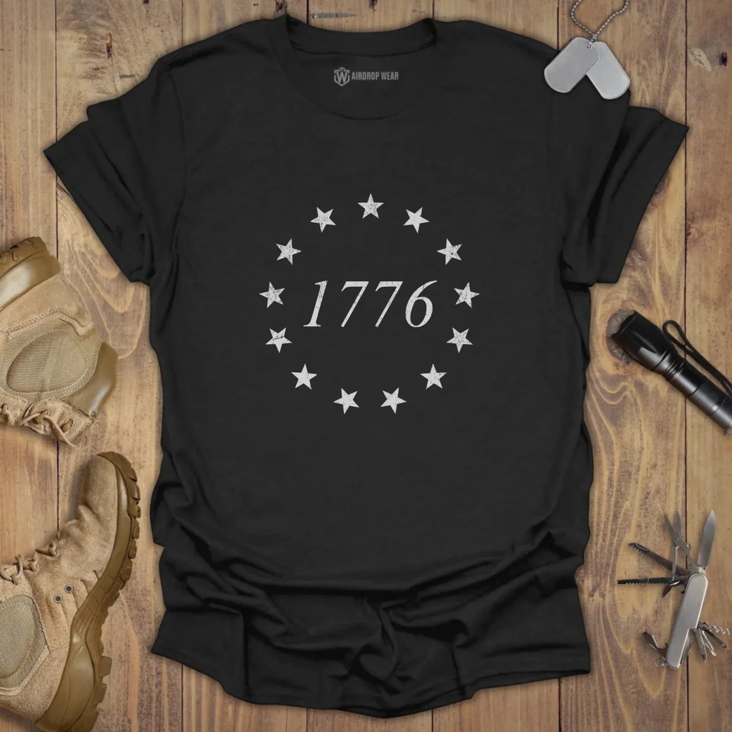 1776 T-shirt Black