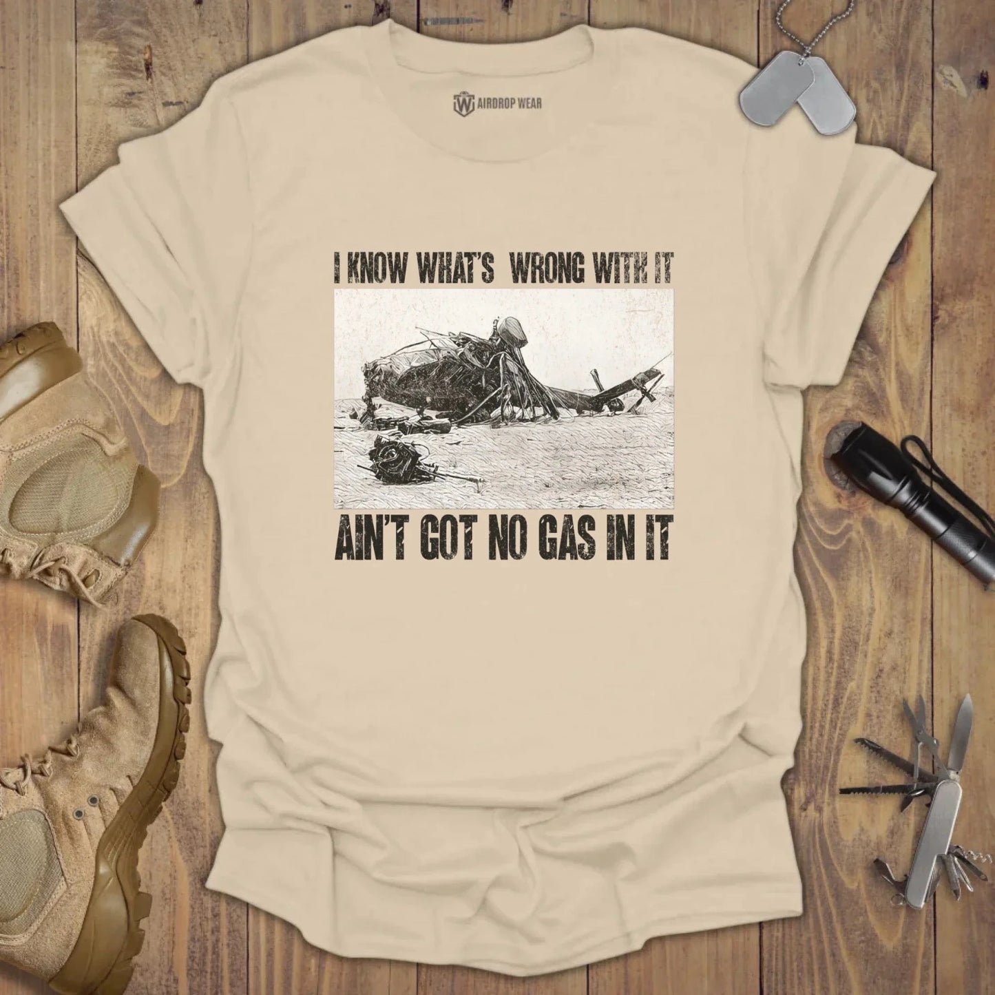 Got No Gas T-shirt Sand