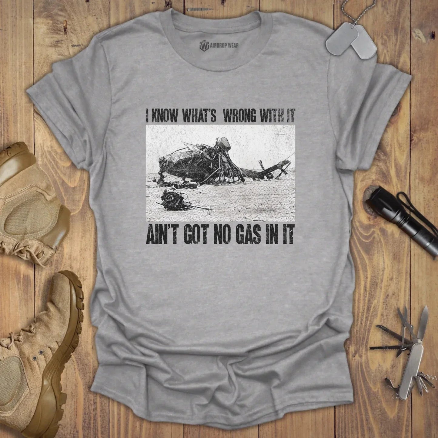 Got No Gas T-shirt Sport Grey