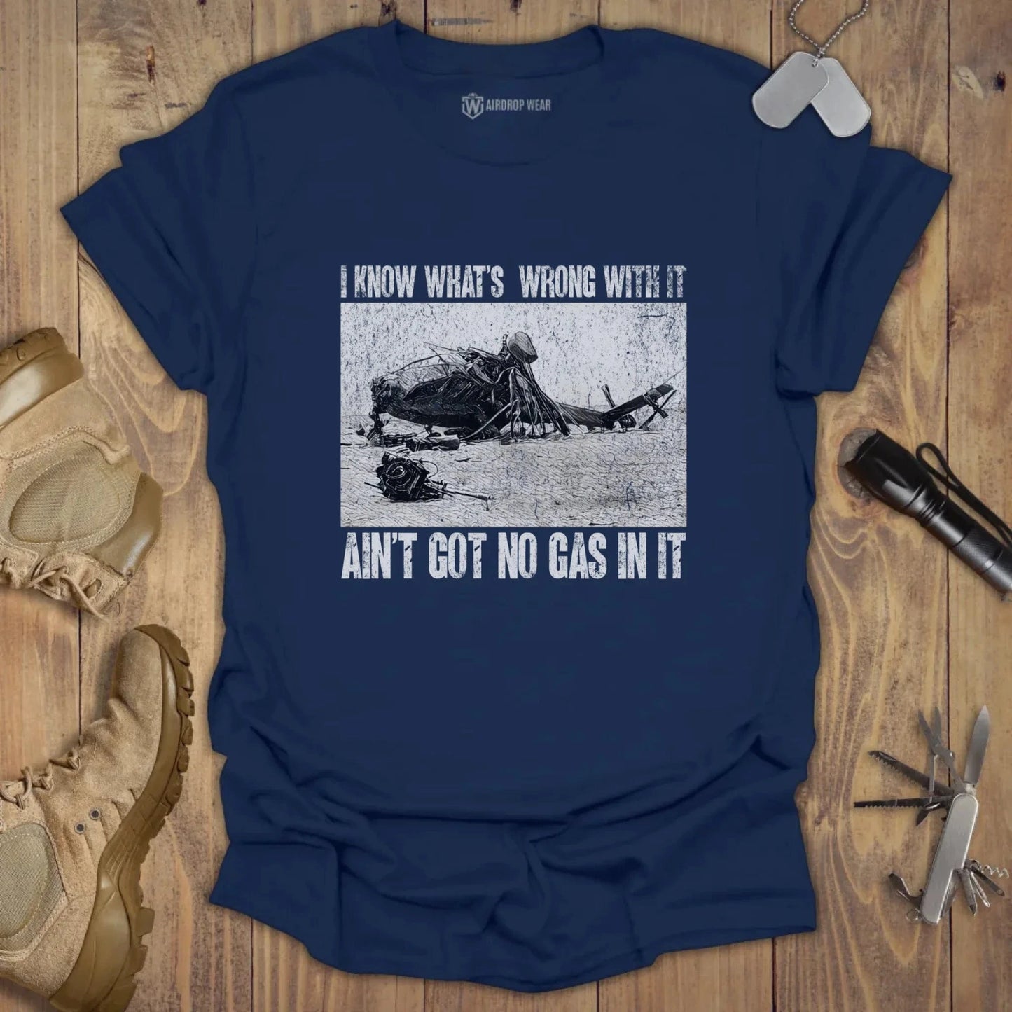 Got No Gas T-shirt Navy