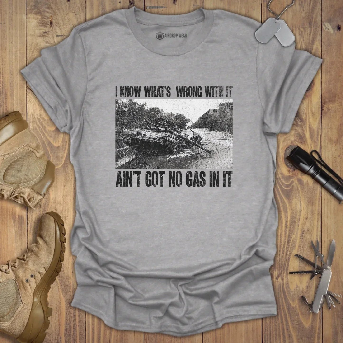 Got No Gas T-shirt Sport Grey