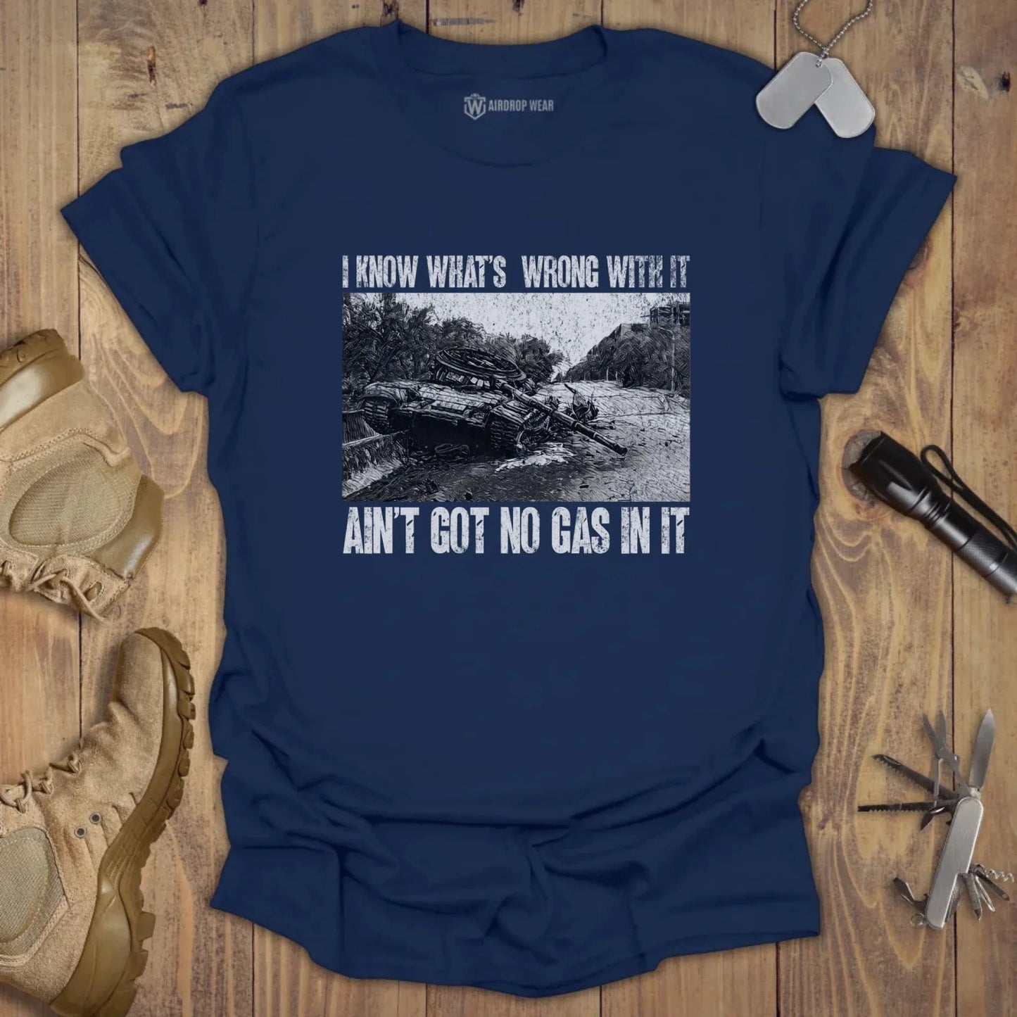 Got No Gas T-shirt Navy