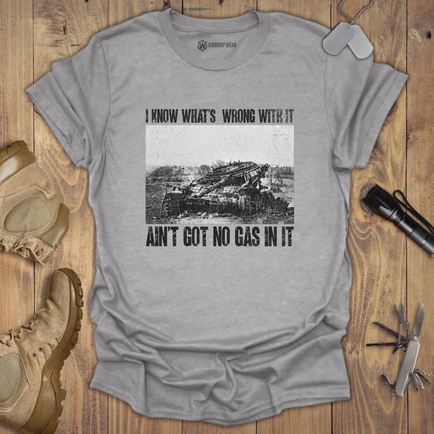 Got No Gas T-shirt Sport Grey