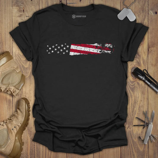US Flag T-shirt Black