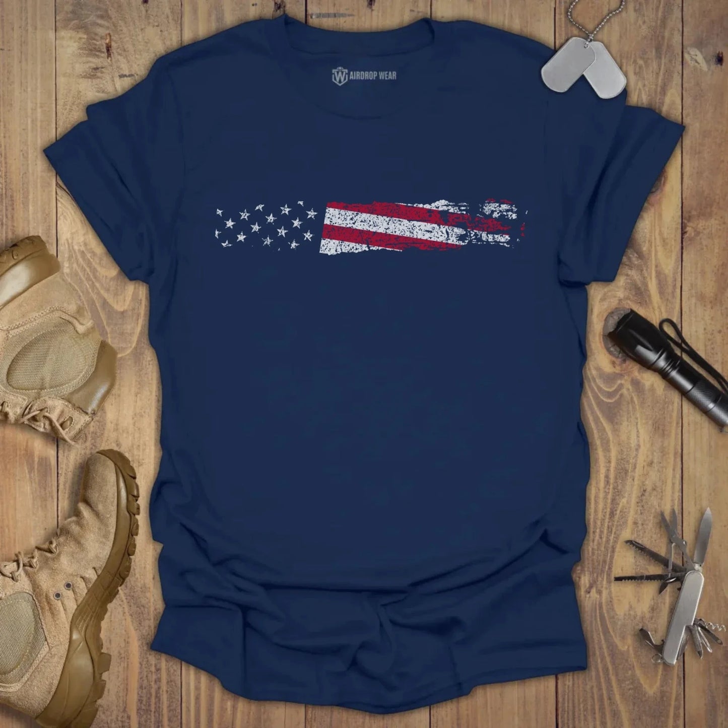US Flag T-shirt Navy