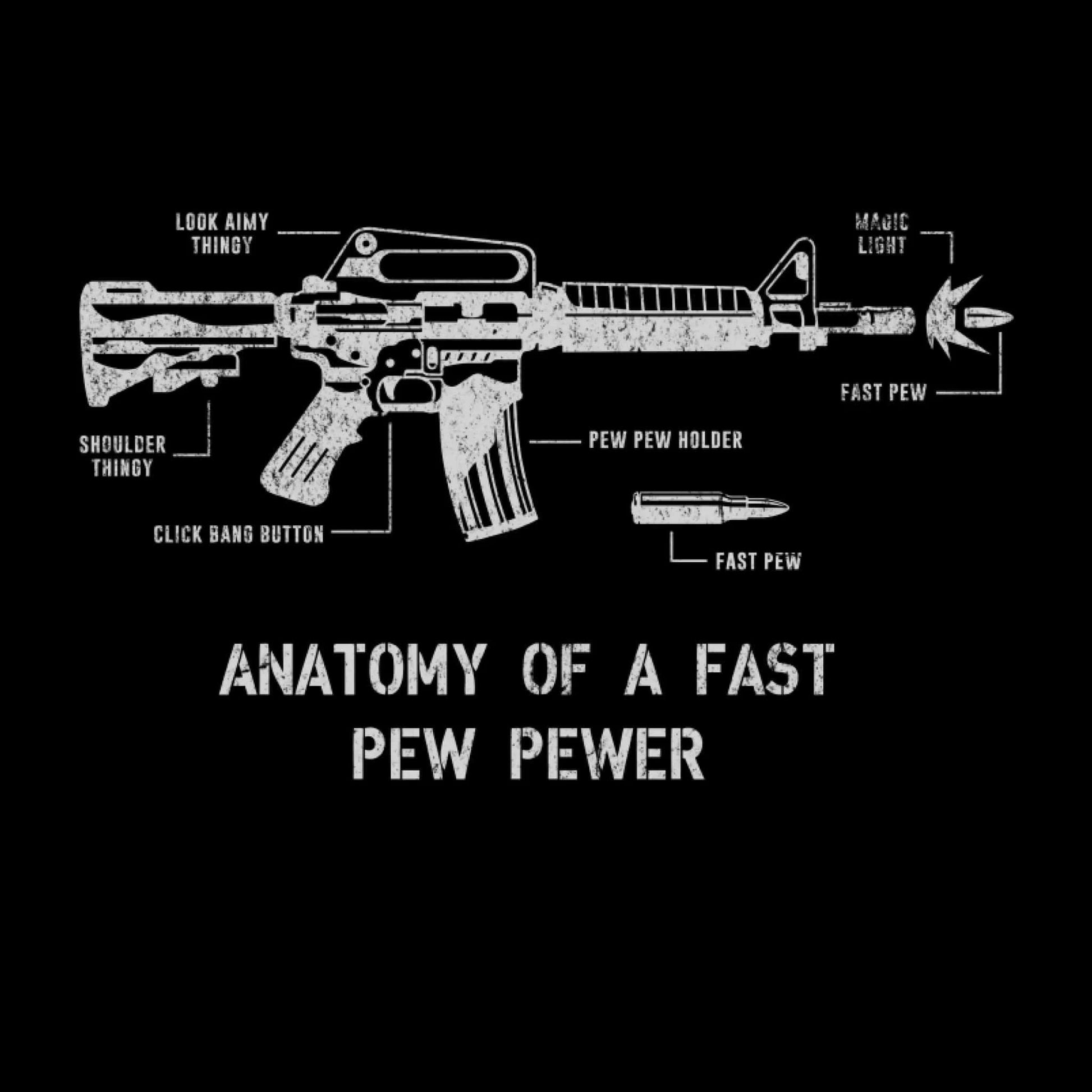 Fast Pew Pewer Anatomy T-shirt