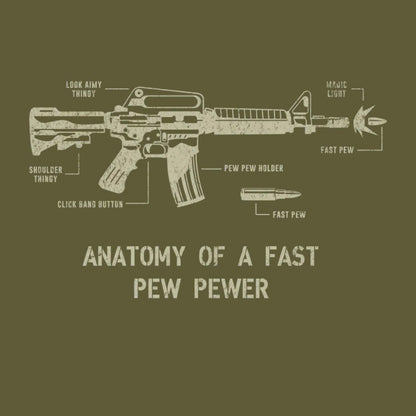 Fast Pew Pewer Anatomy T-shirt