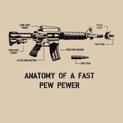 Fast Pew Pewer Anatomy T-shirt