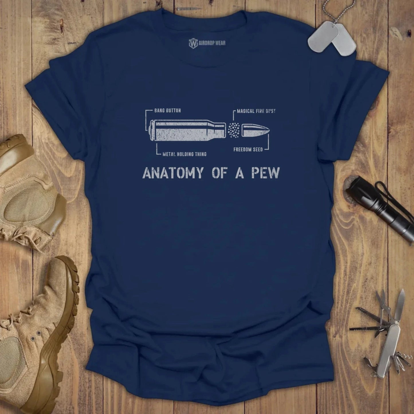 Anatomy Of A Pew T-shirt Navy