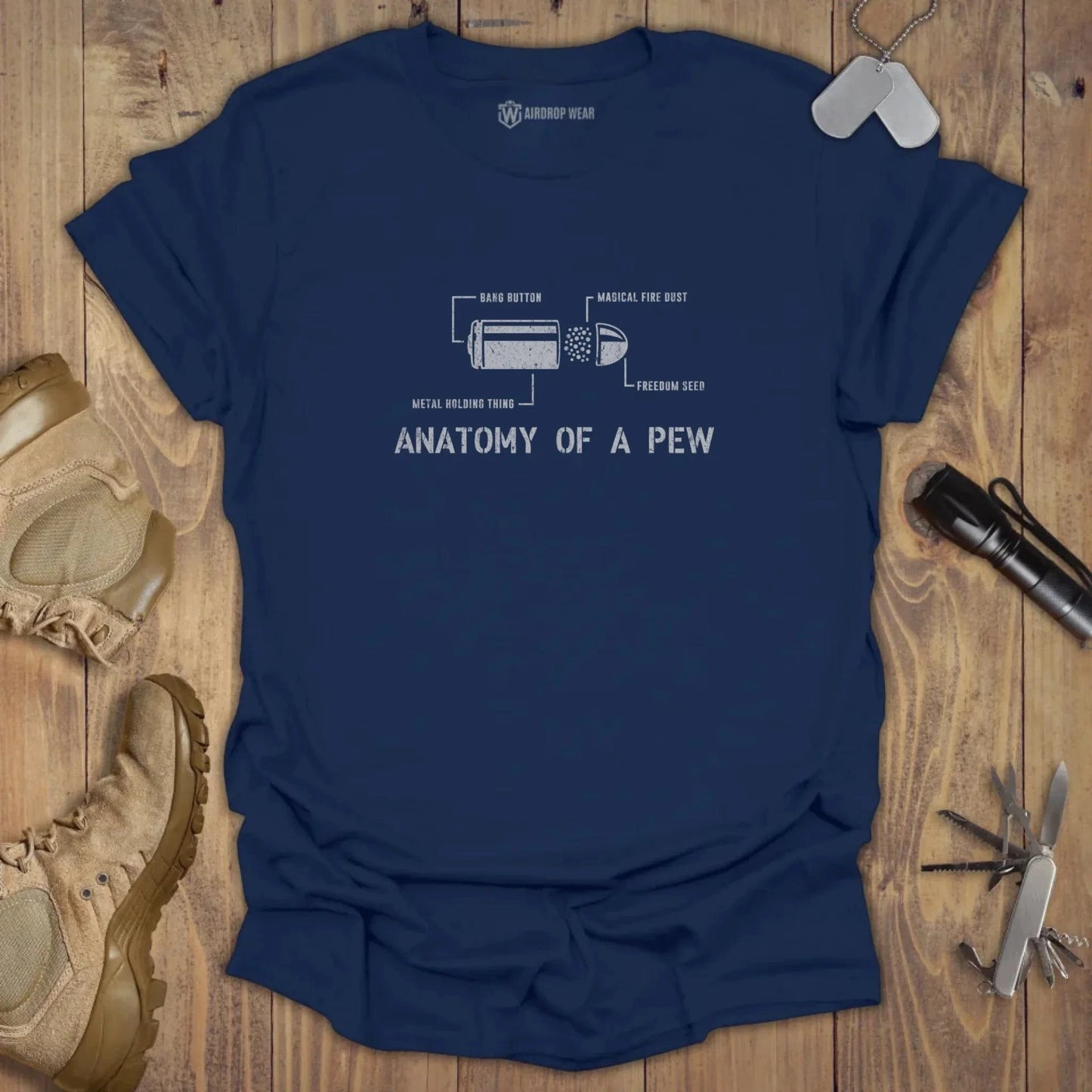 Anatomy Of A Pew T-shirt Navy