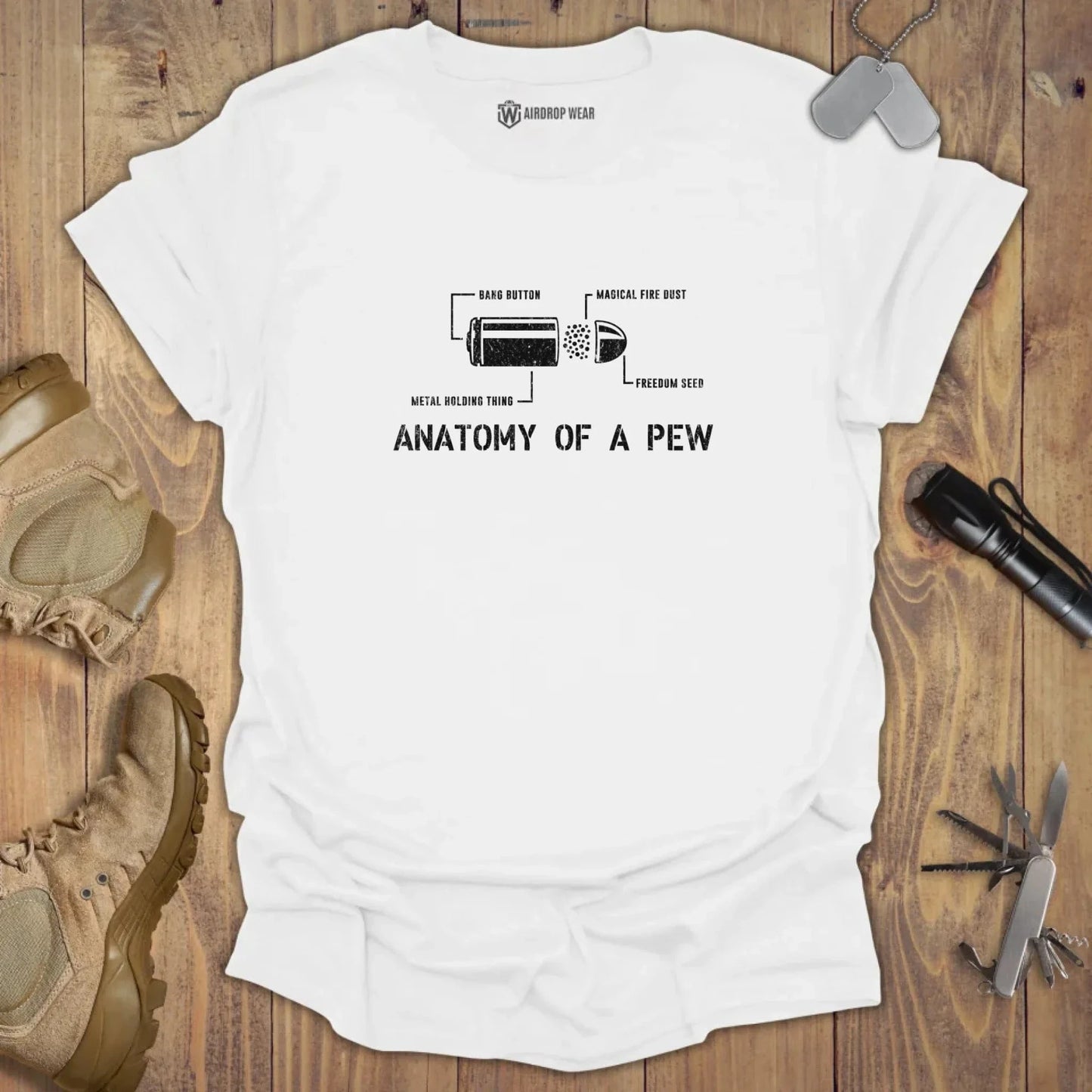 Anatomy Of A Pew T-shirt White