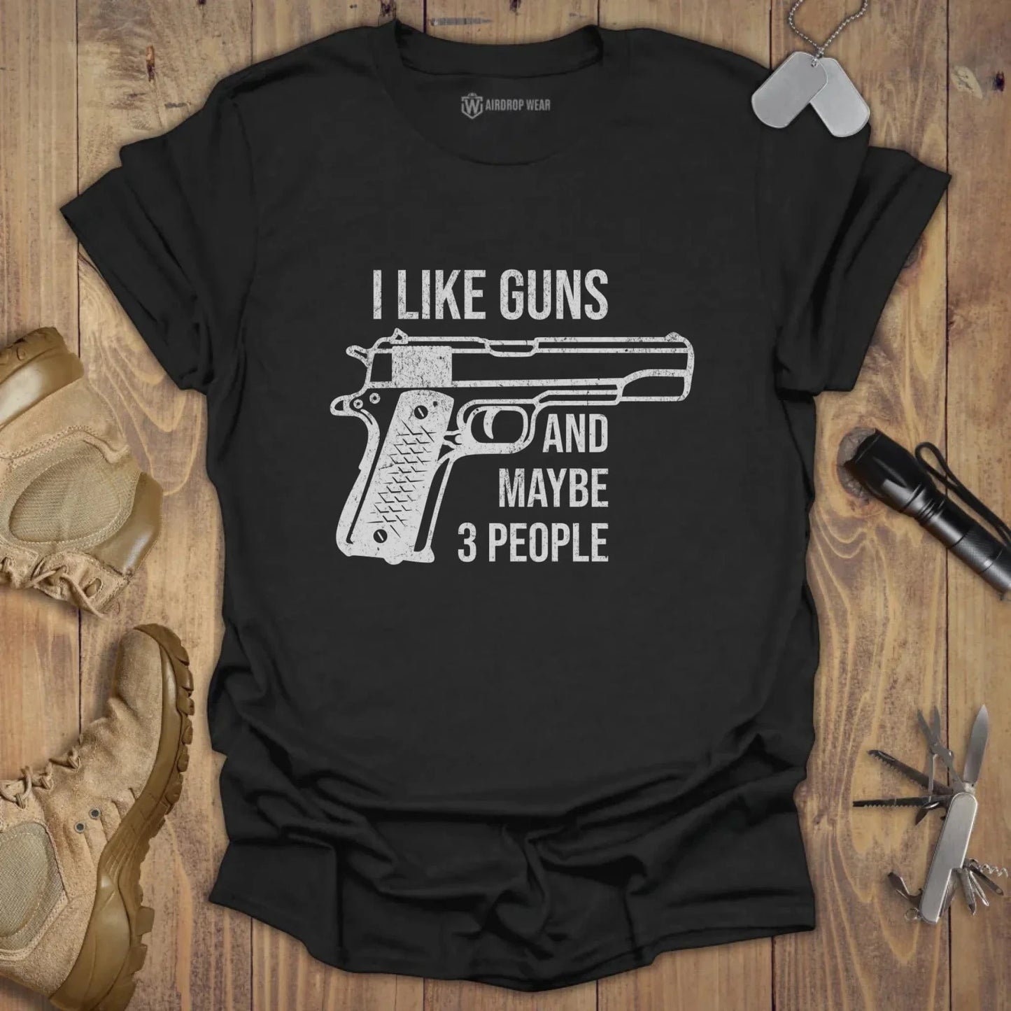 I Like Guns T-shirt Black