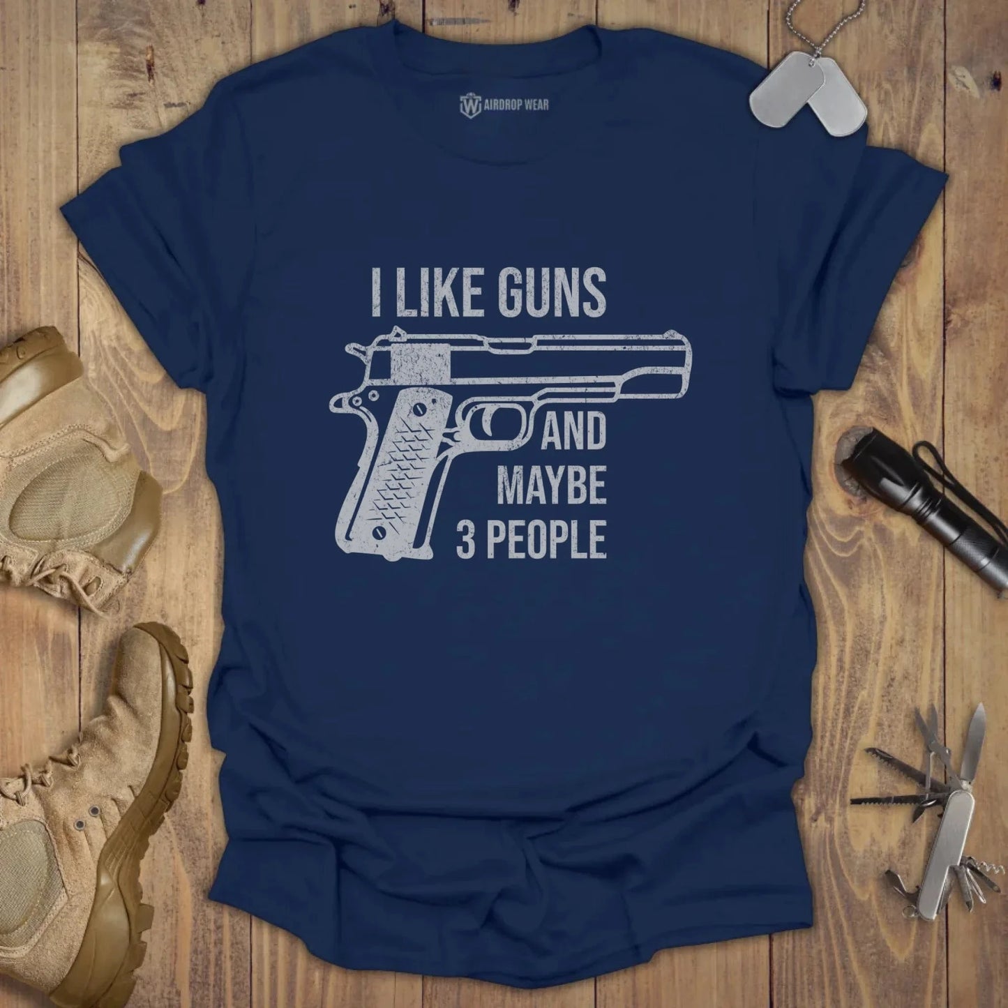 I Like Guns T-shirt Navy