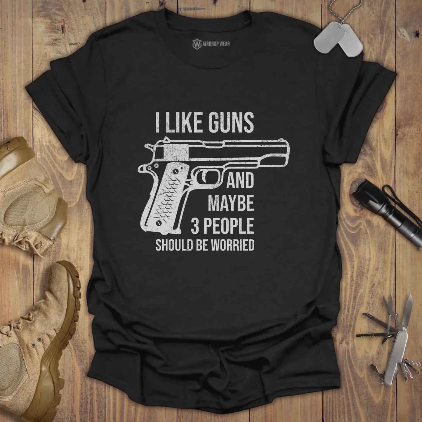 I Like Guns T-shirt Black