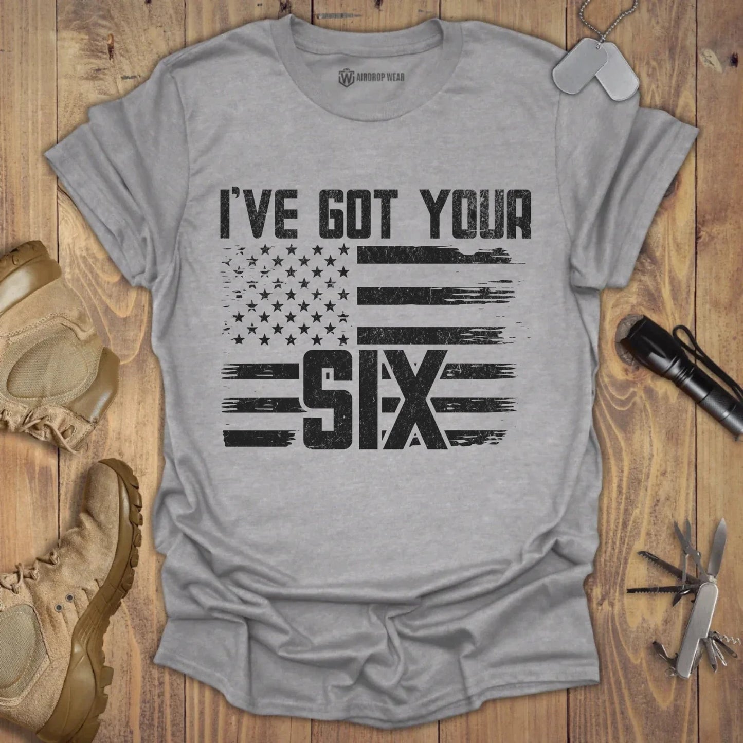 I've Got Your Six T-shirt Sport Grey