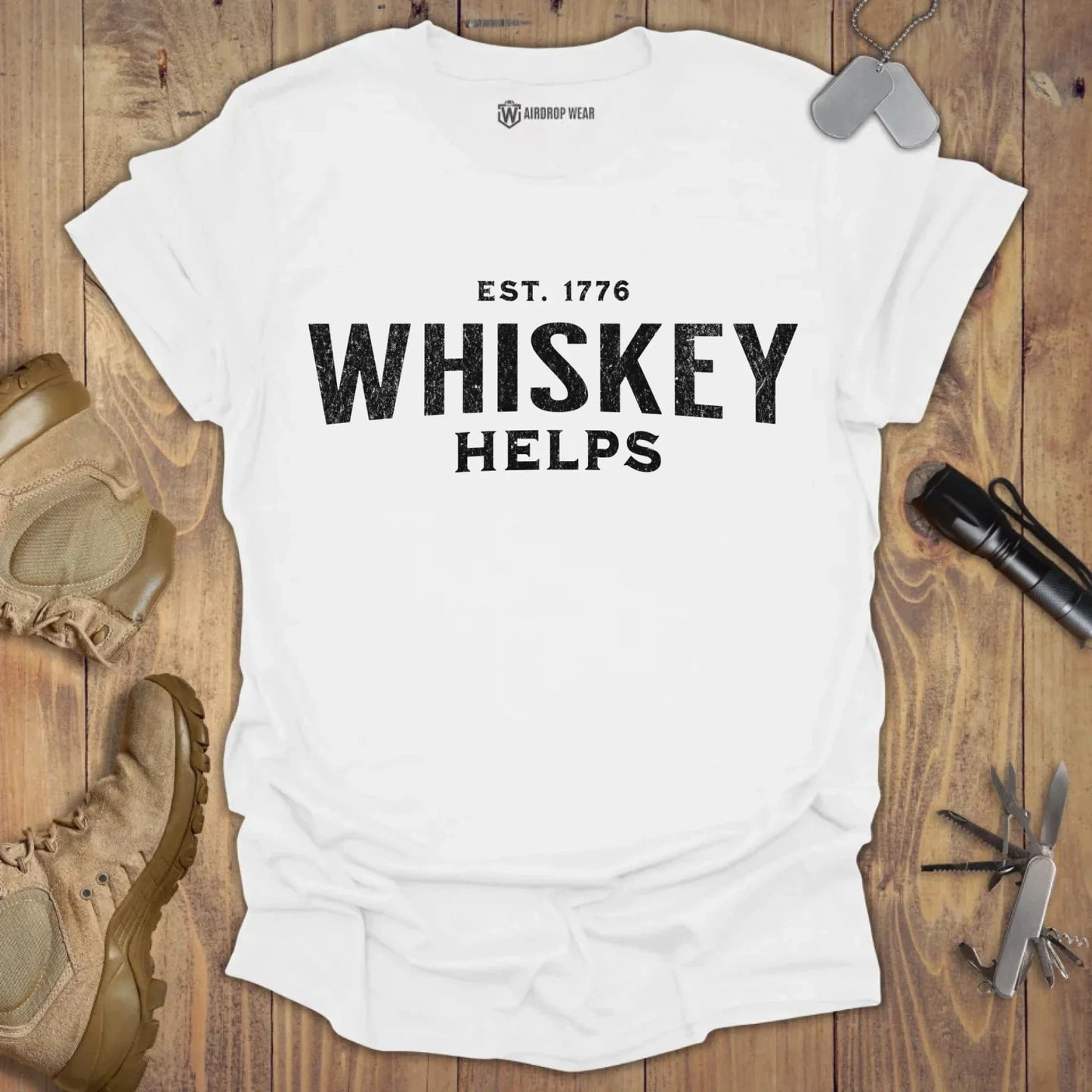 Whiskey Helps T-shirt White