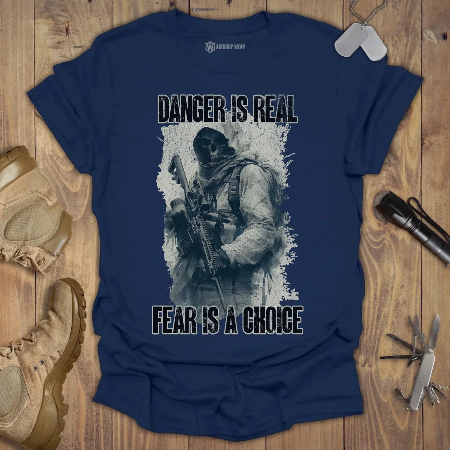 Fear Is A Choice T-shirt Navy