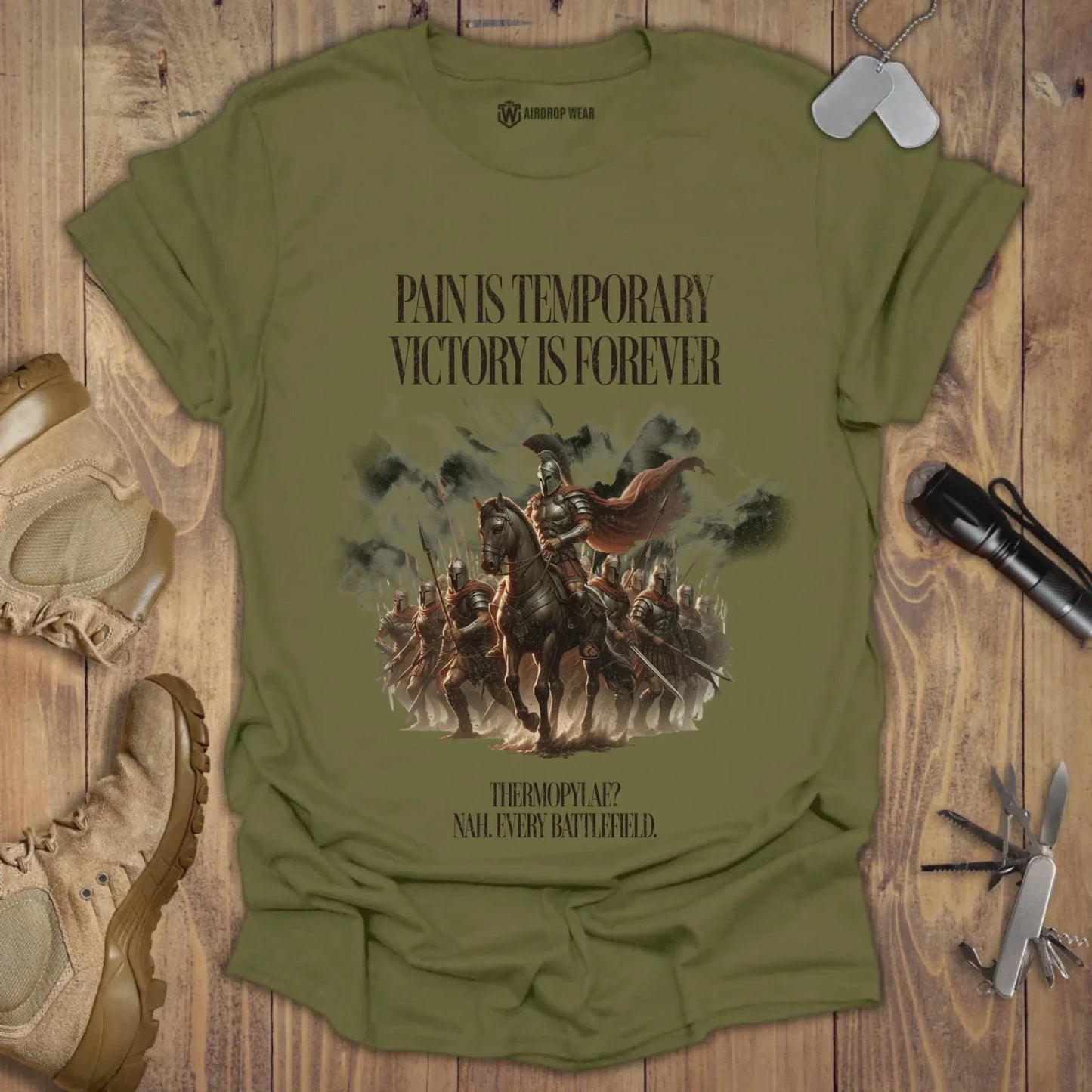 Pain Is Temporary T-shirt Military Green