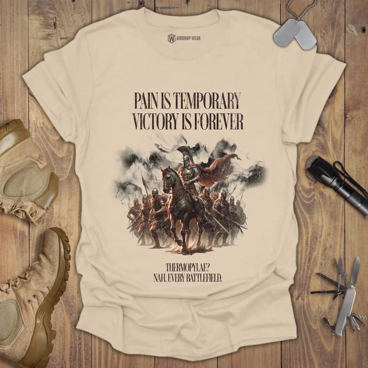 Pain Is Temporary T-shirt Sand