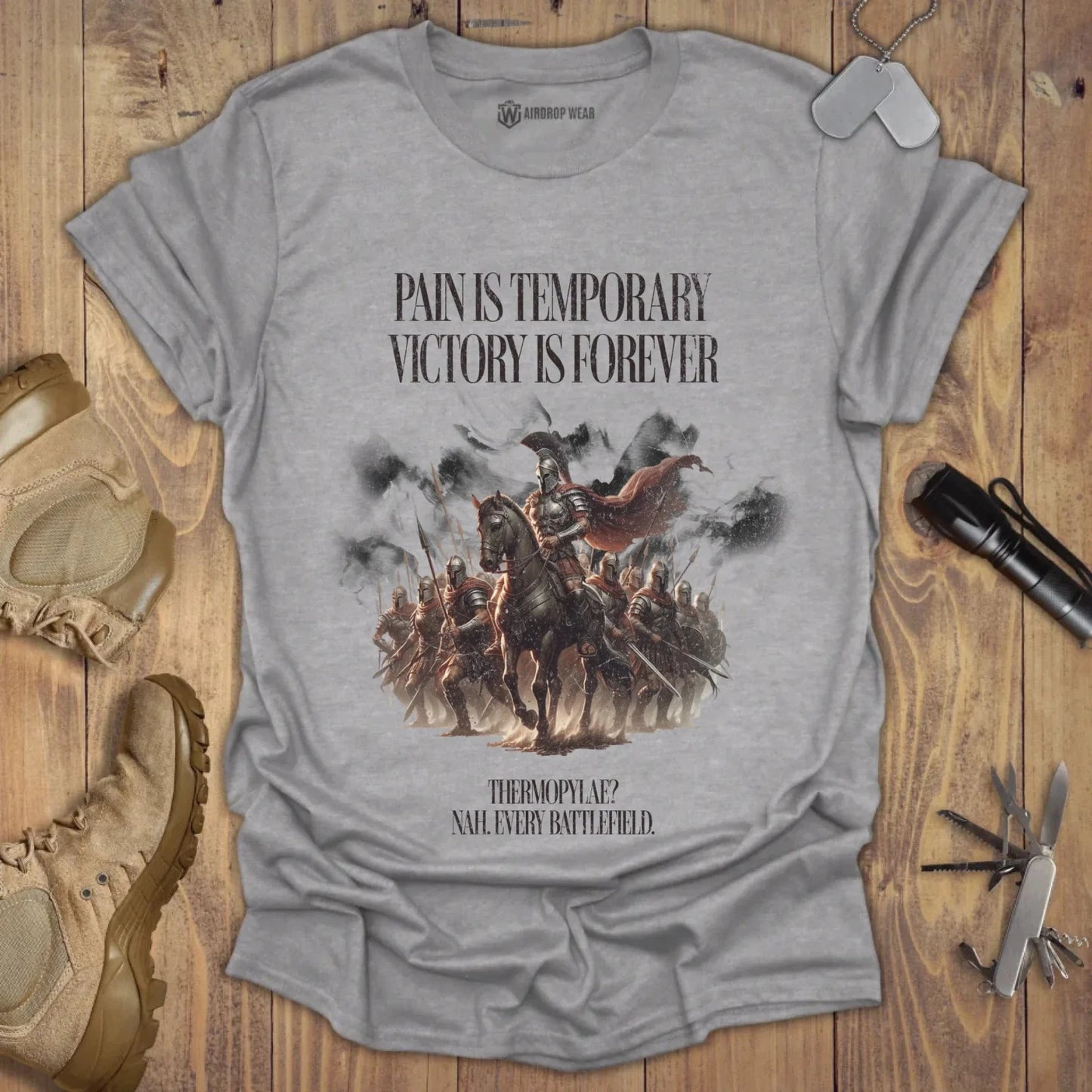 Pain Is Temporary T-shirt Sport Grey