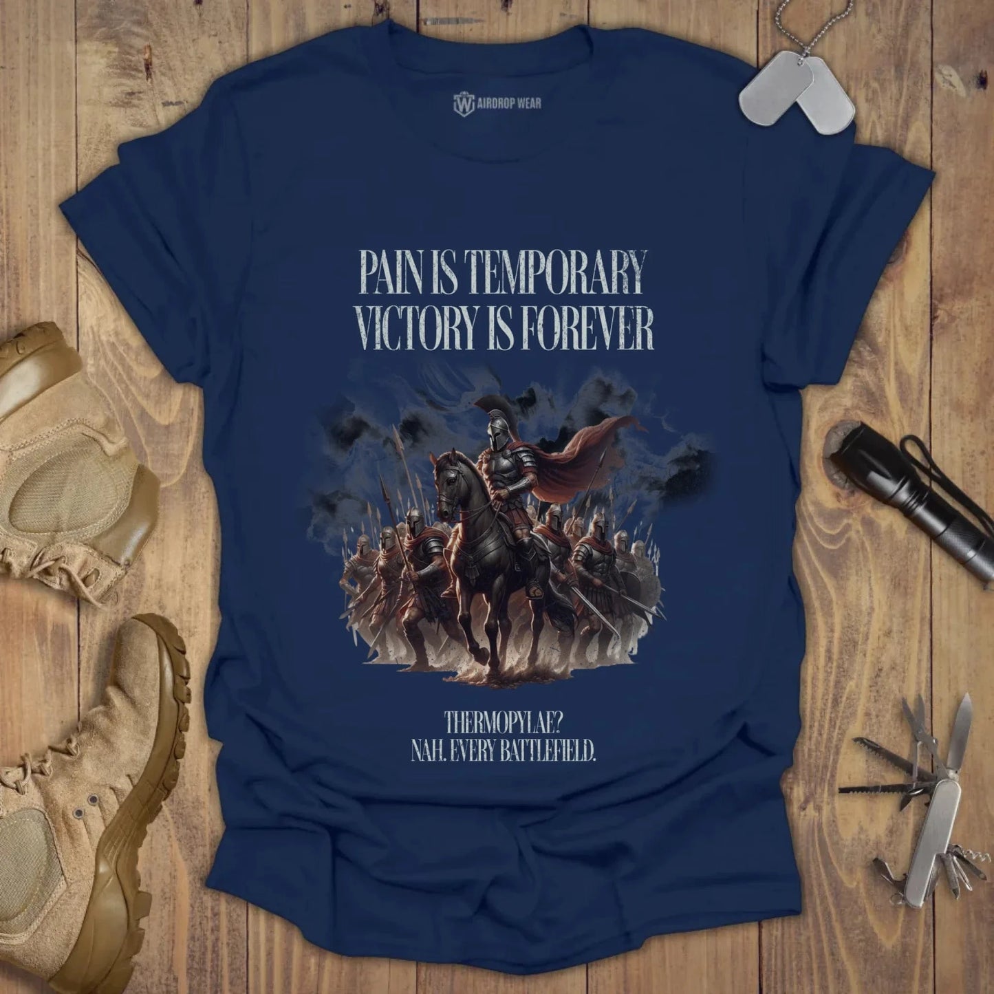 Pain Is Temporary T-shirt Navy