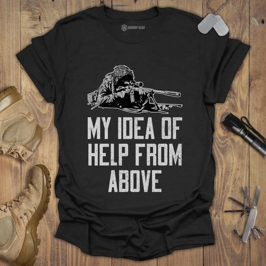 Help From Above T-shirt Black