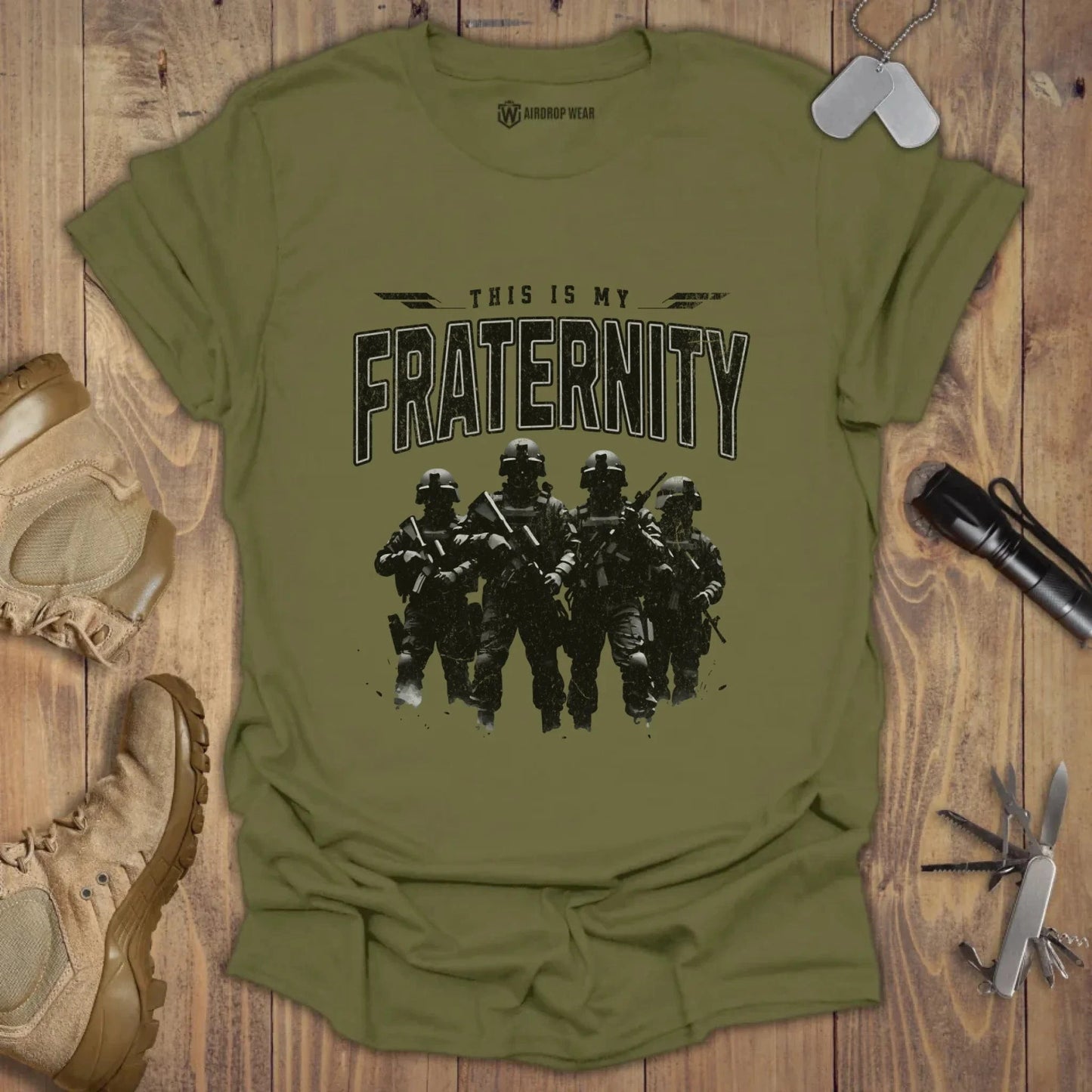 Fraternity T-shirt Military Green