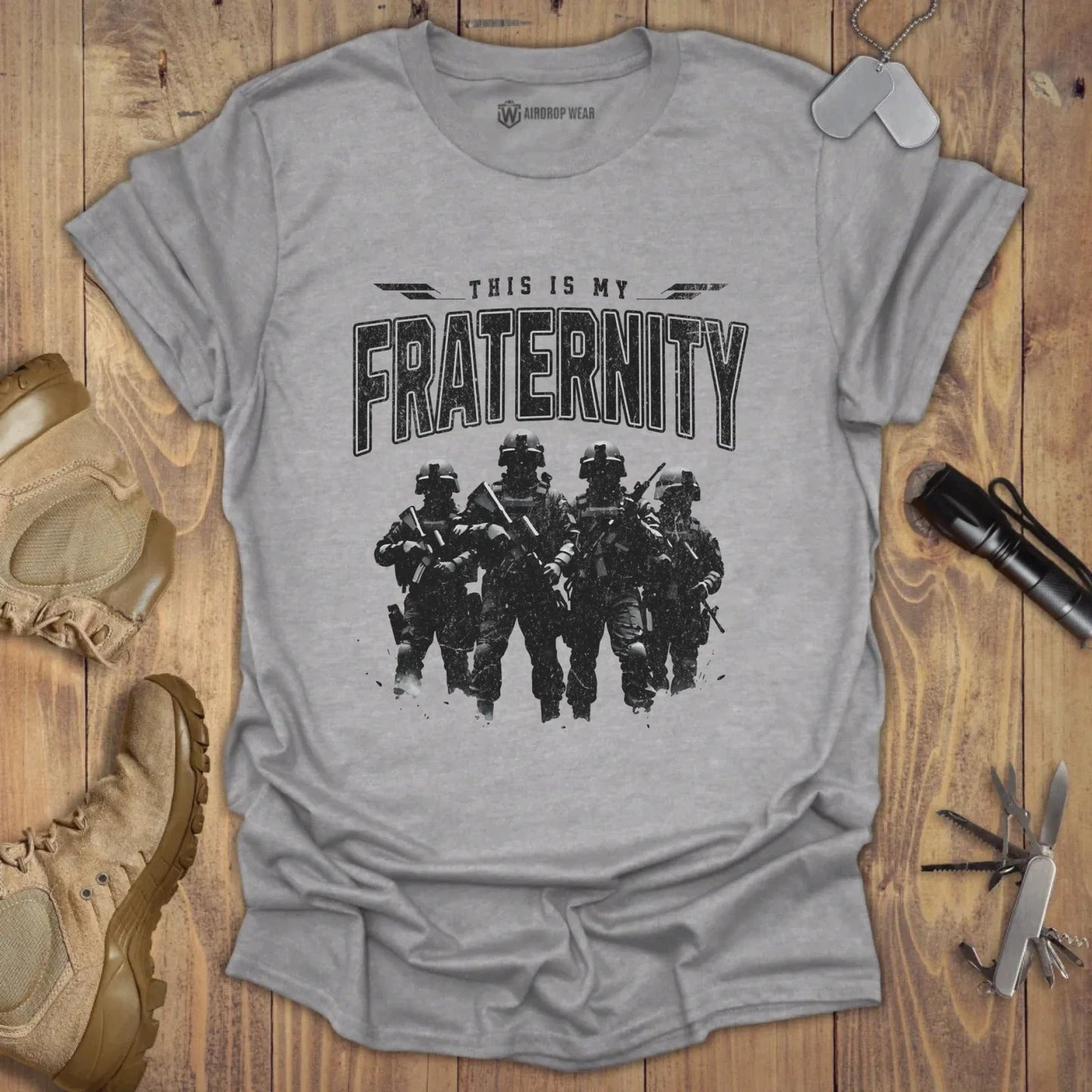Fraternity T-shirt Sport Grey