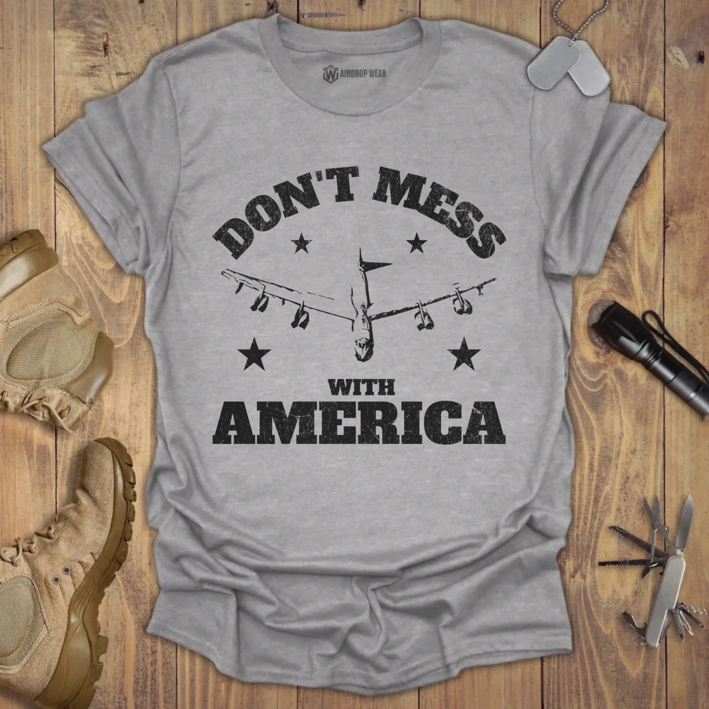 Don't Mess T-shirt Sport Grey