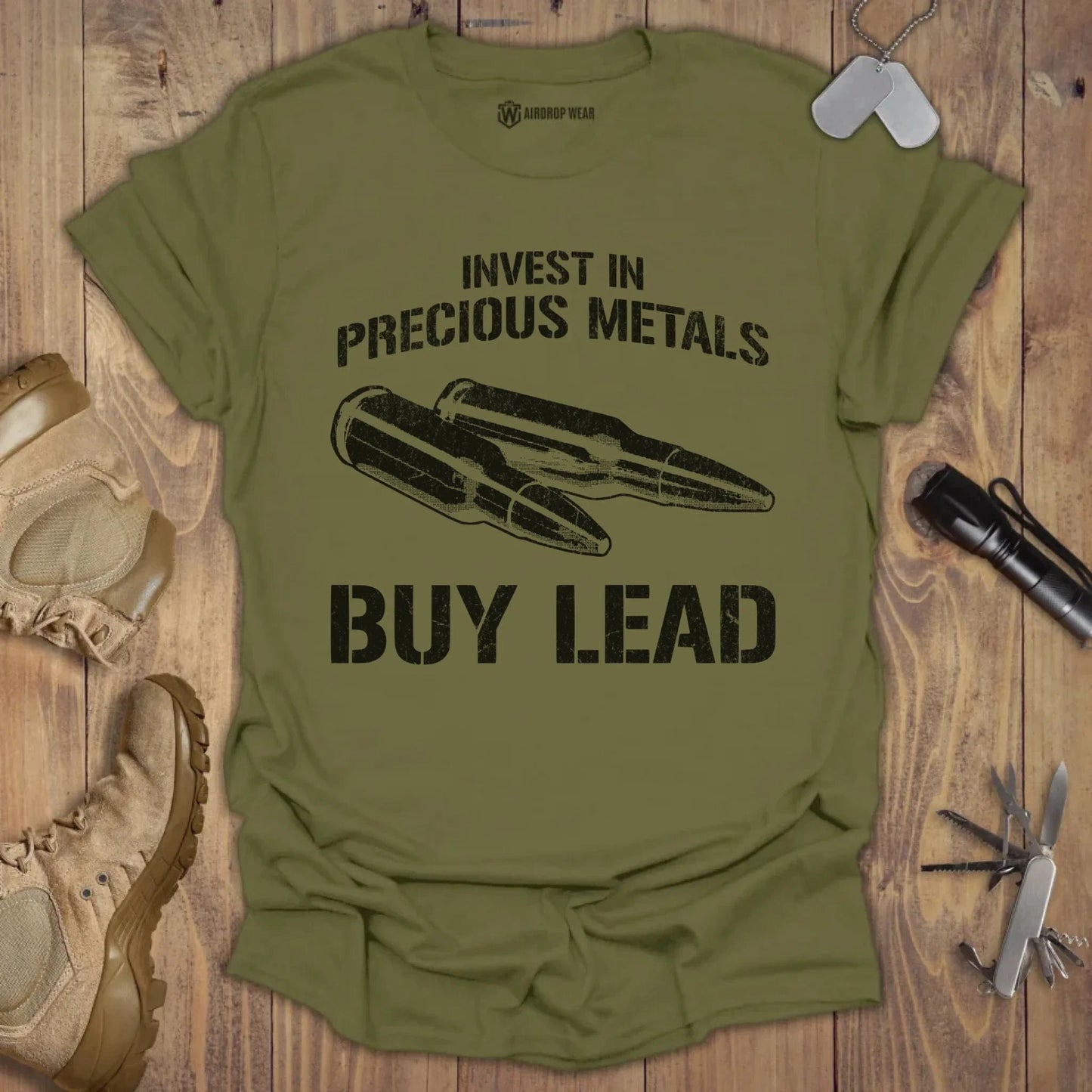 Precious Metals T-shirt Military Green