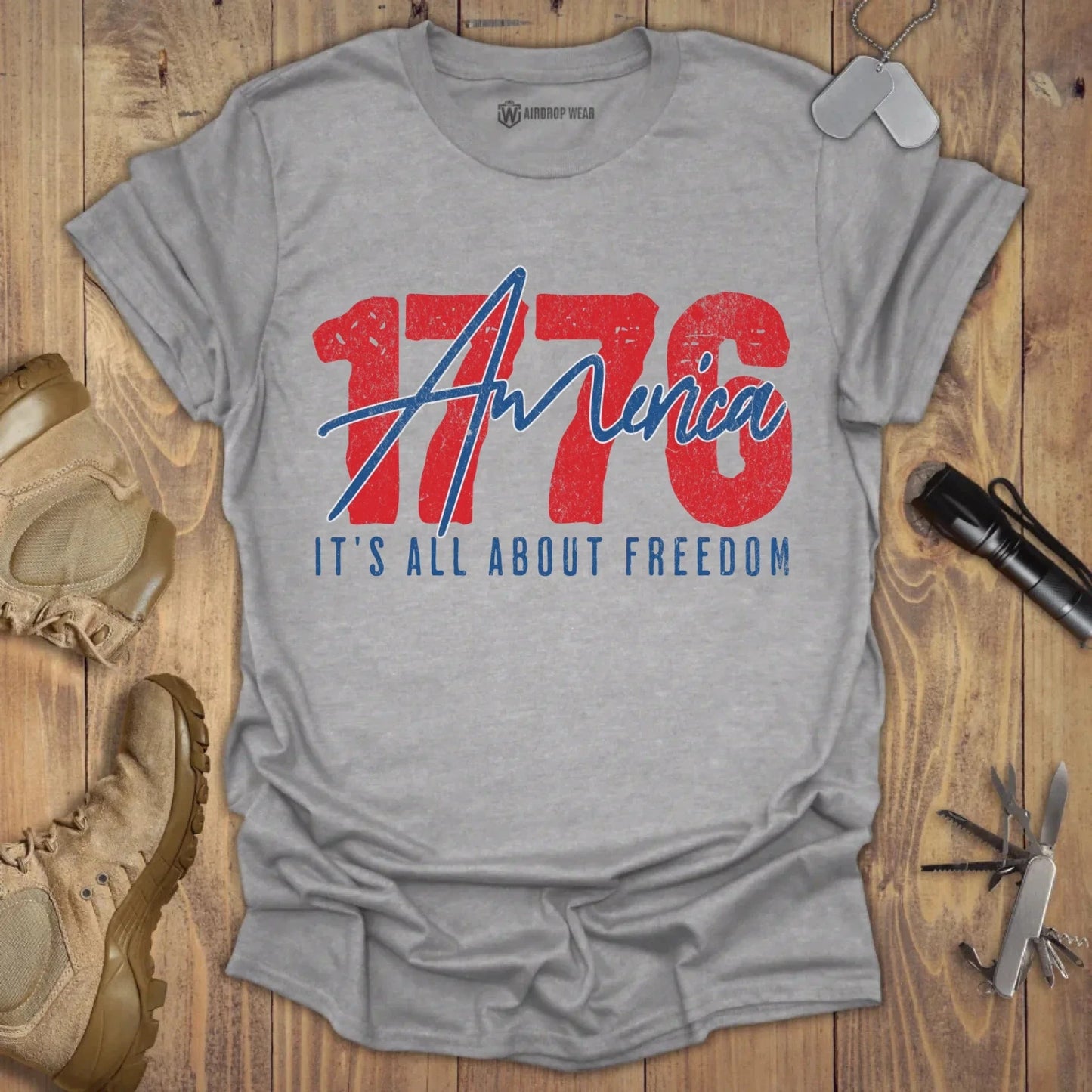 America T-shirt Sport Grey