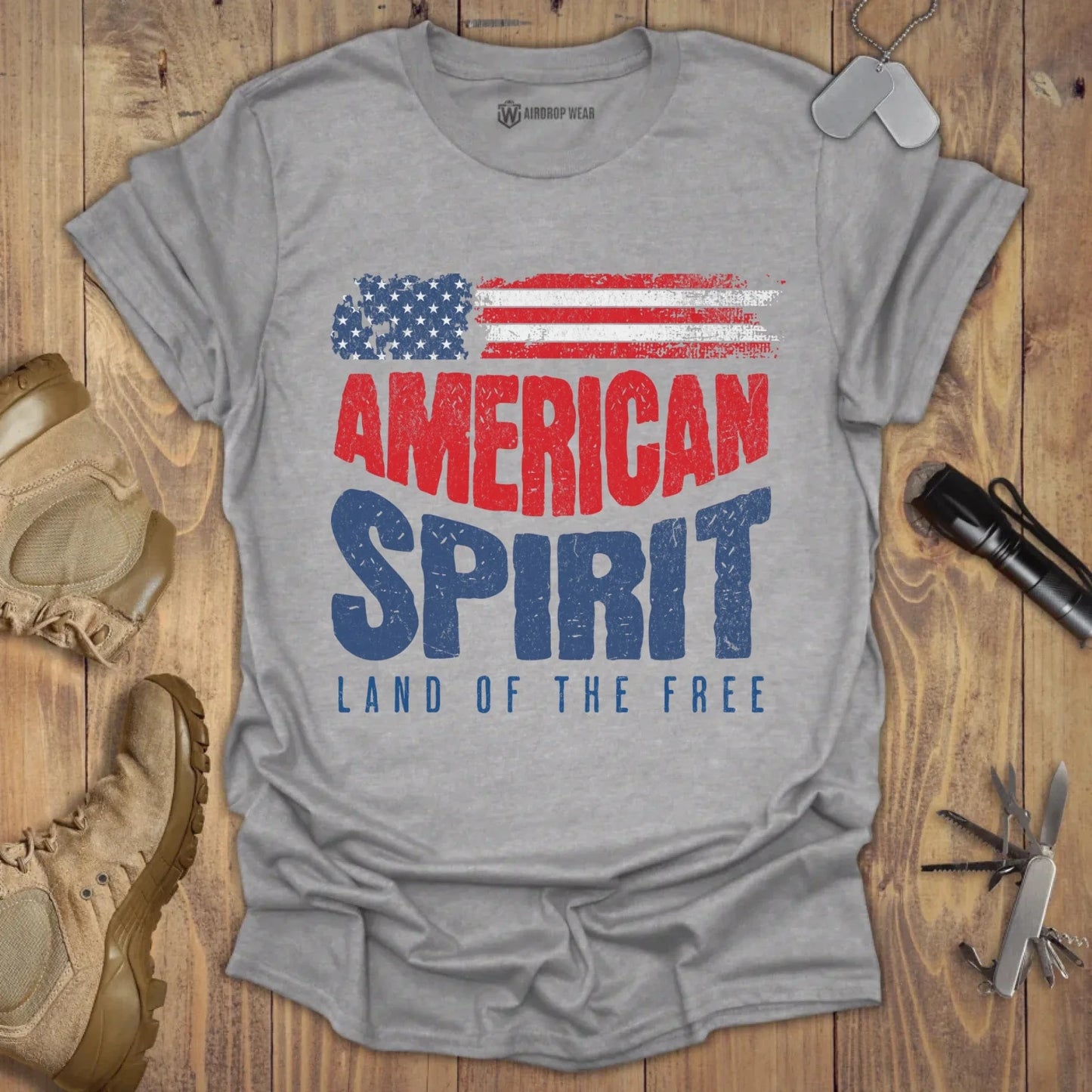 American Spirit T-shirt Sport Grey