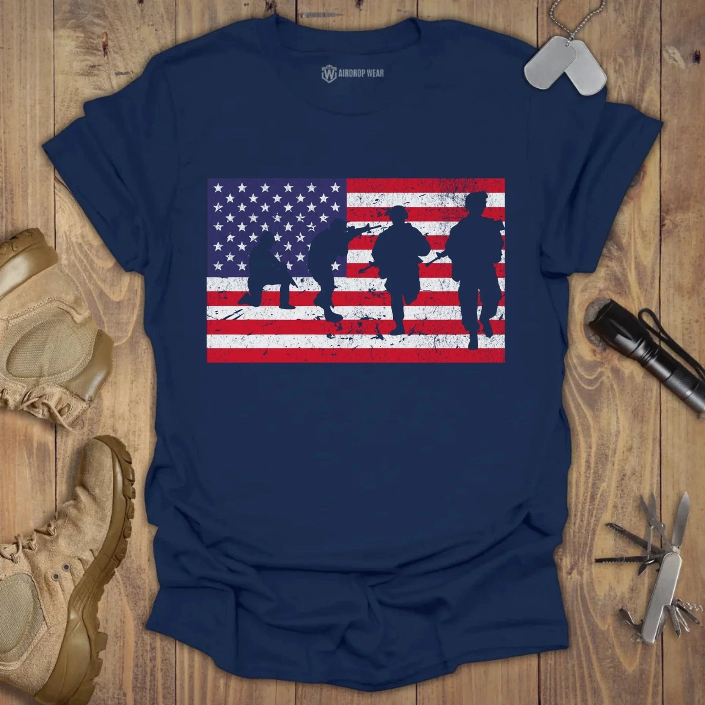 US Flag T-shirt Navy
