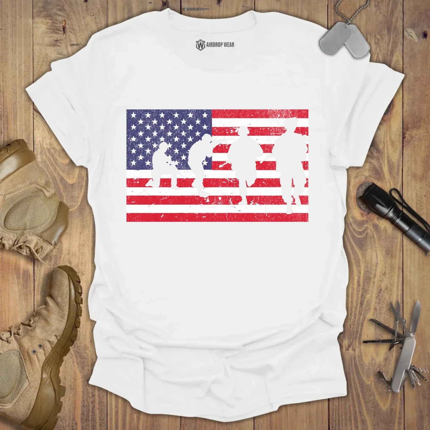 US Flag T-shirt White
