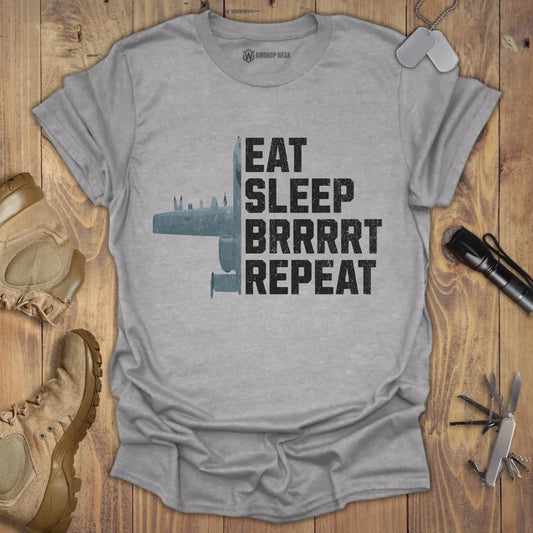 Eat Sleep Brrrrt T-shirt Sport Grey