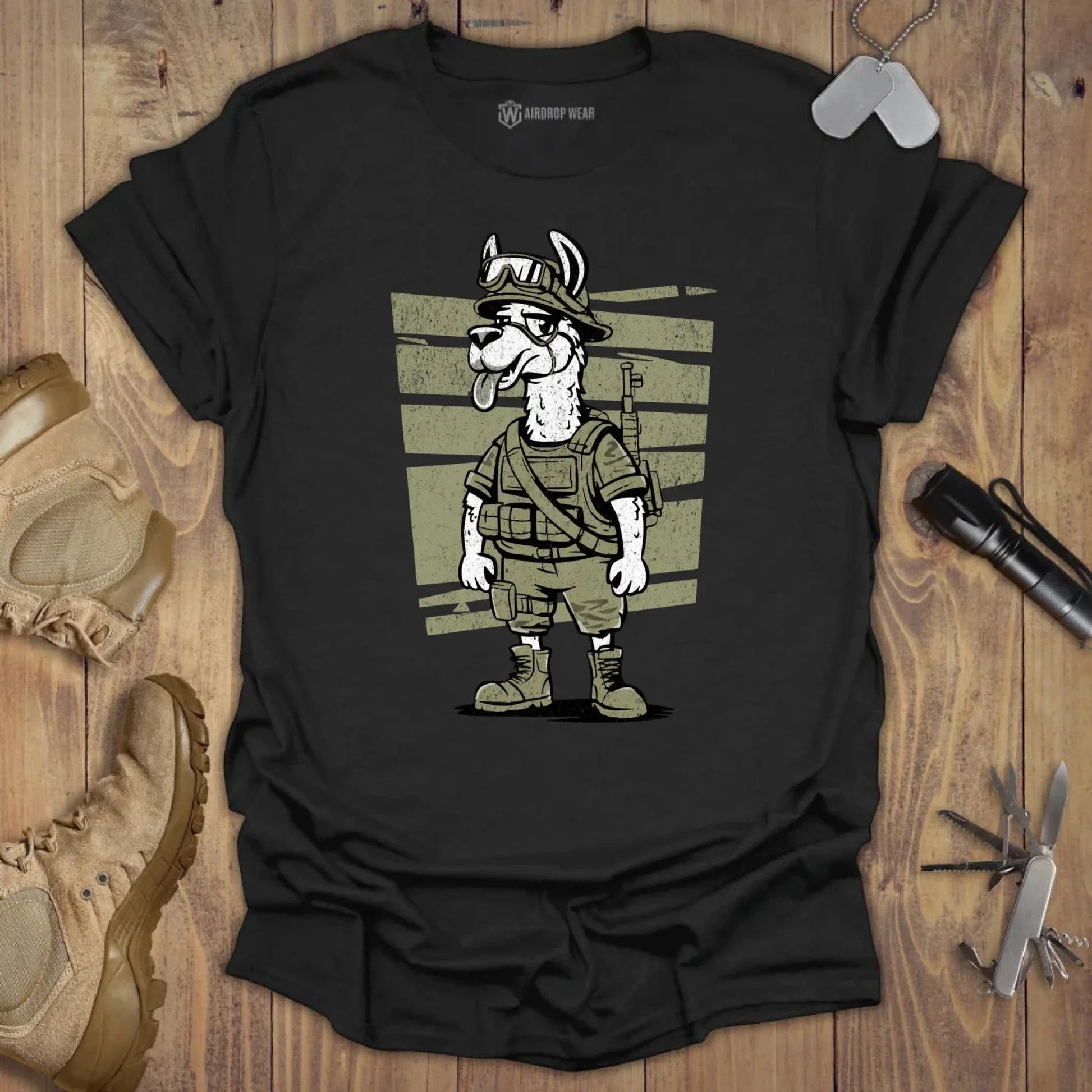 Tactical Llama T-shirt Black