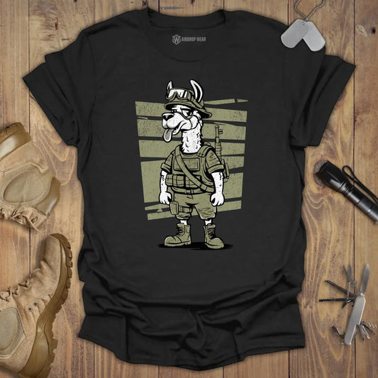 Tactical Llama T-shirt Black