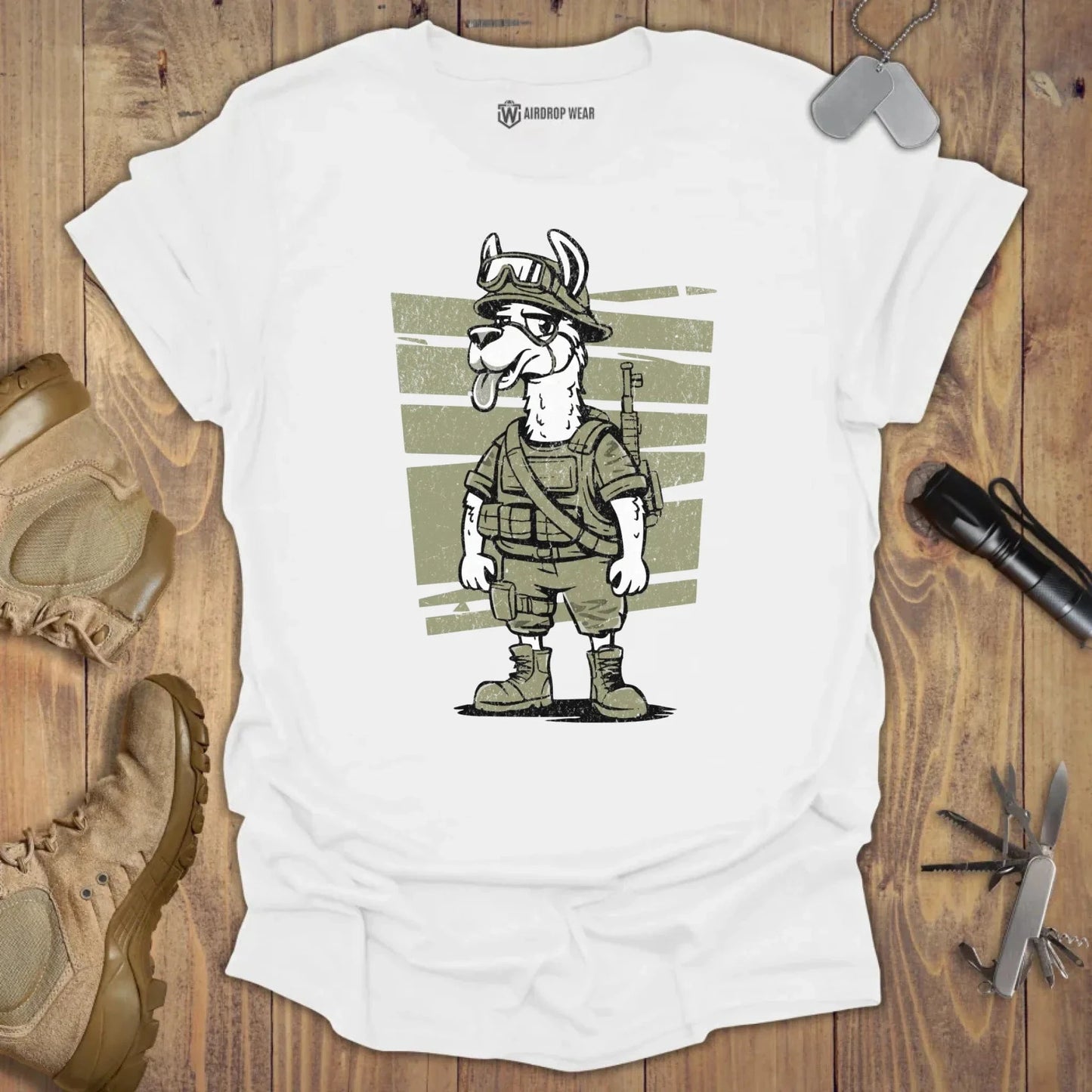 Tactical Llama T-shirt White